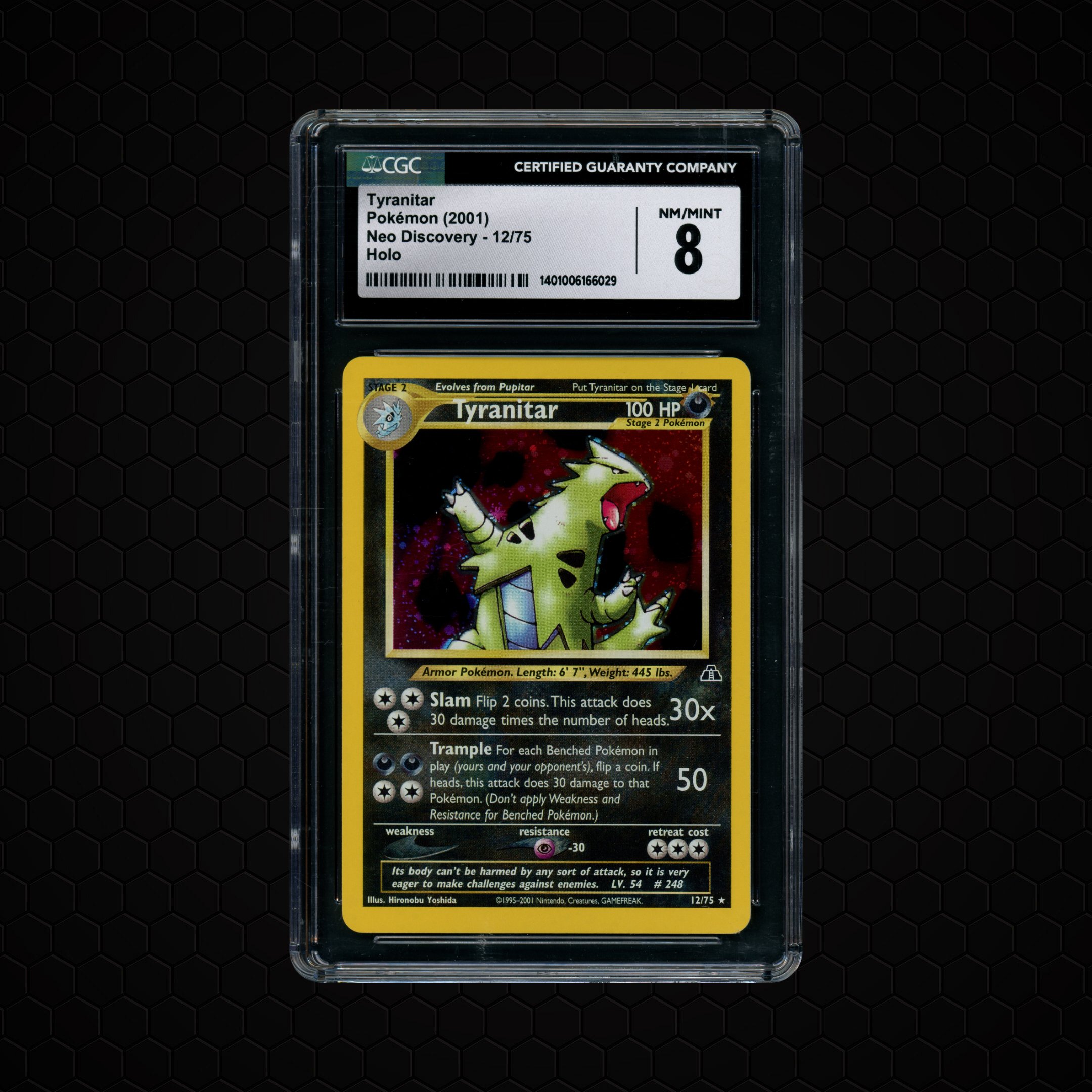 2001 Neo Discovery Tyranitar #12 CGC 8