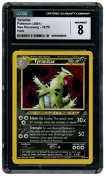 2001 Neo Discovery Tyranitar #12 CGC 8 on Beezie.