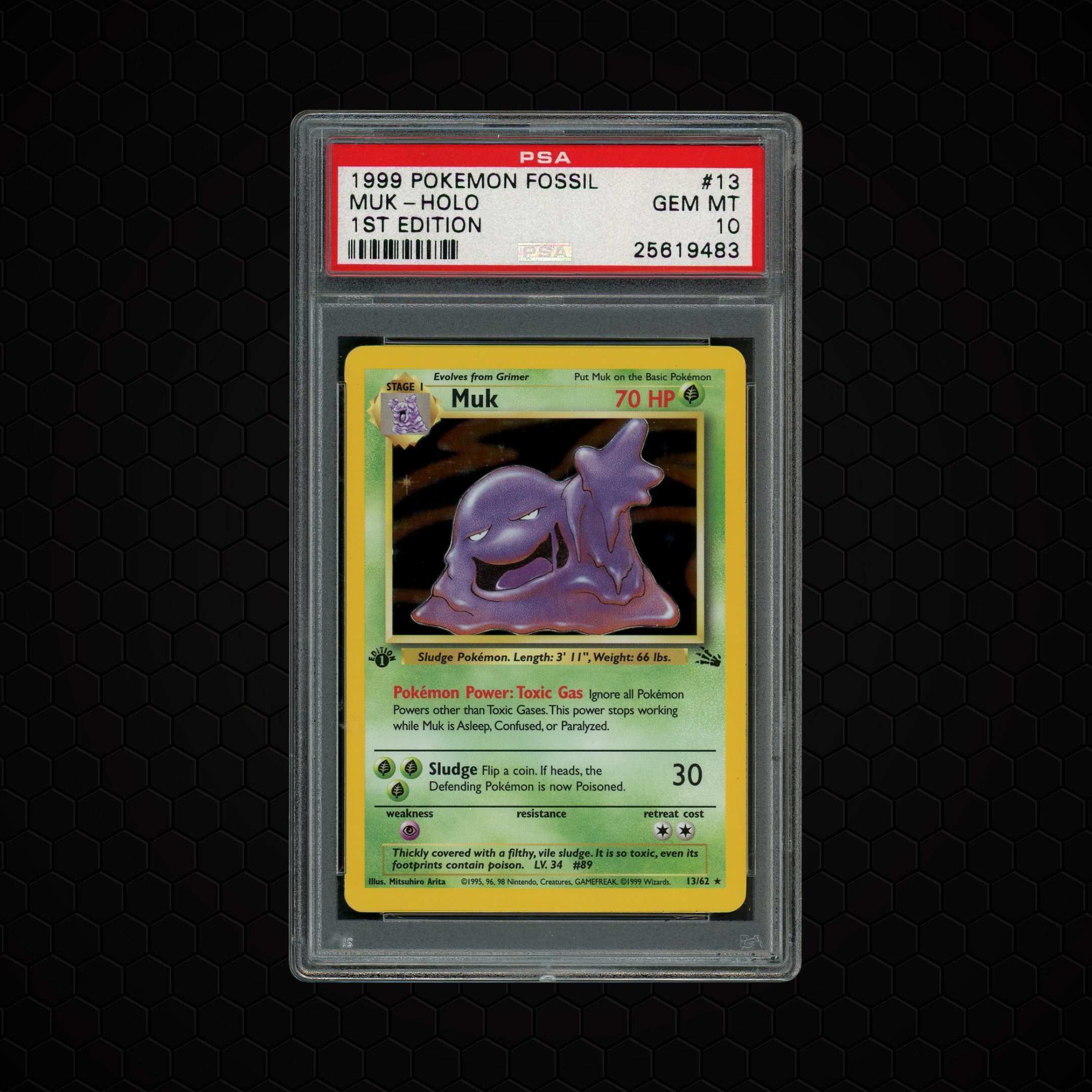 1999 Fossil 1st Edition Muk  #13 PSA 10