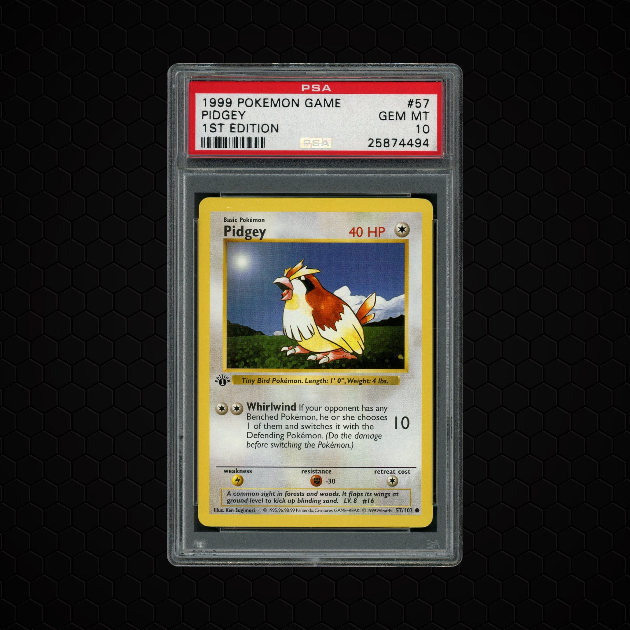 1999 Game 1st Edition Pidgey #57 PSA 10