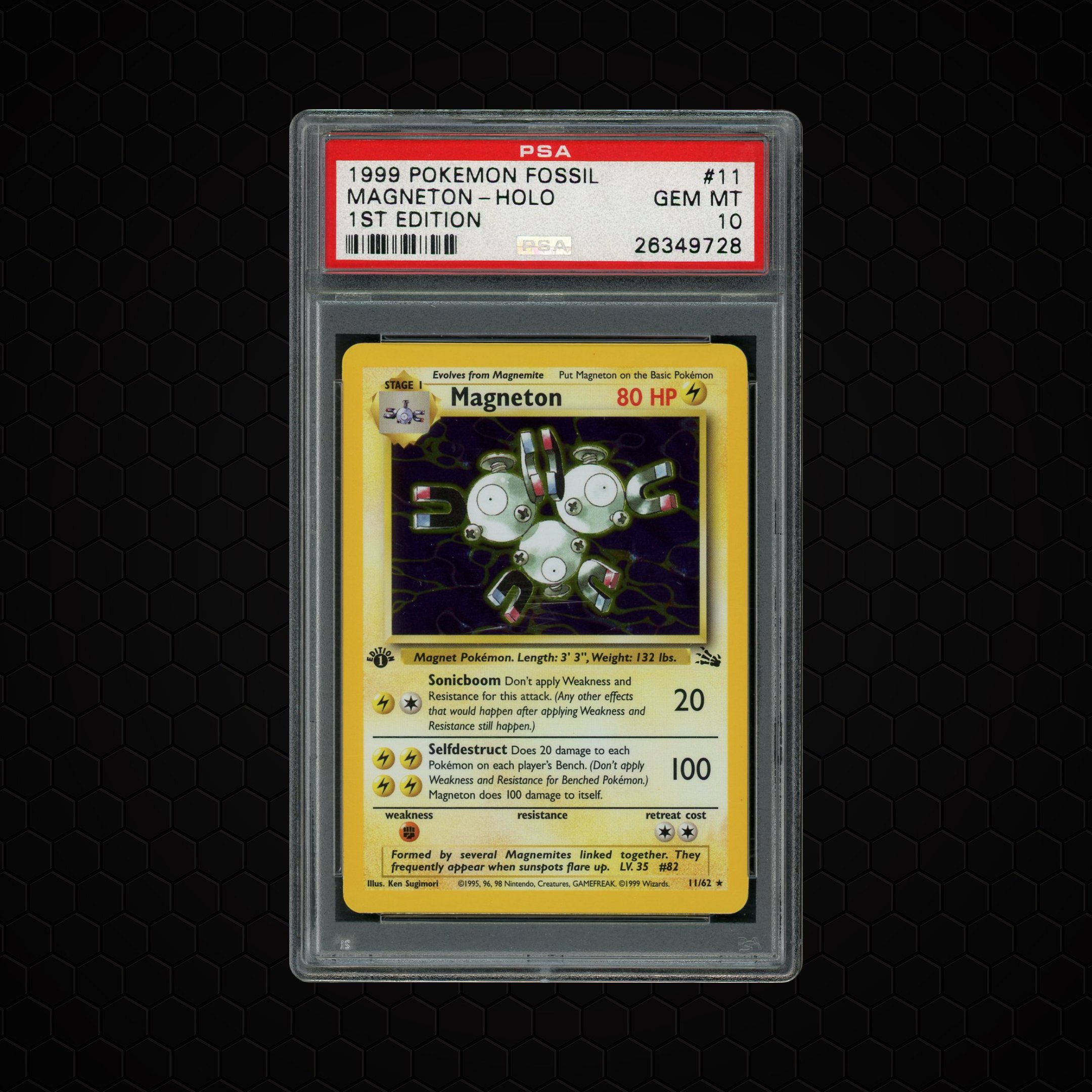 1999 Fossil 1st Edition Magneton #11 PSA 10