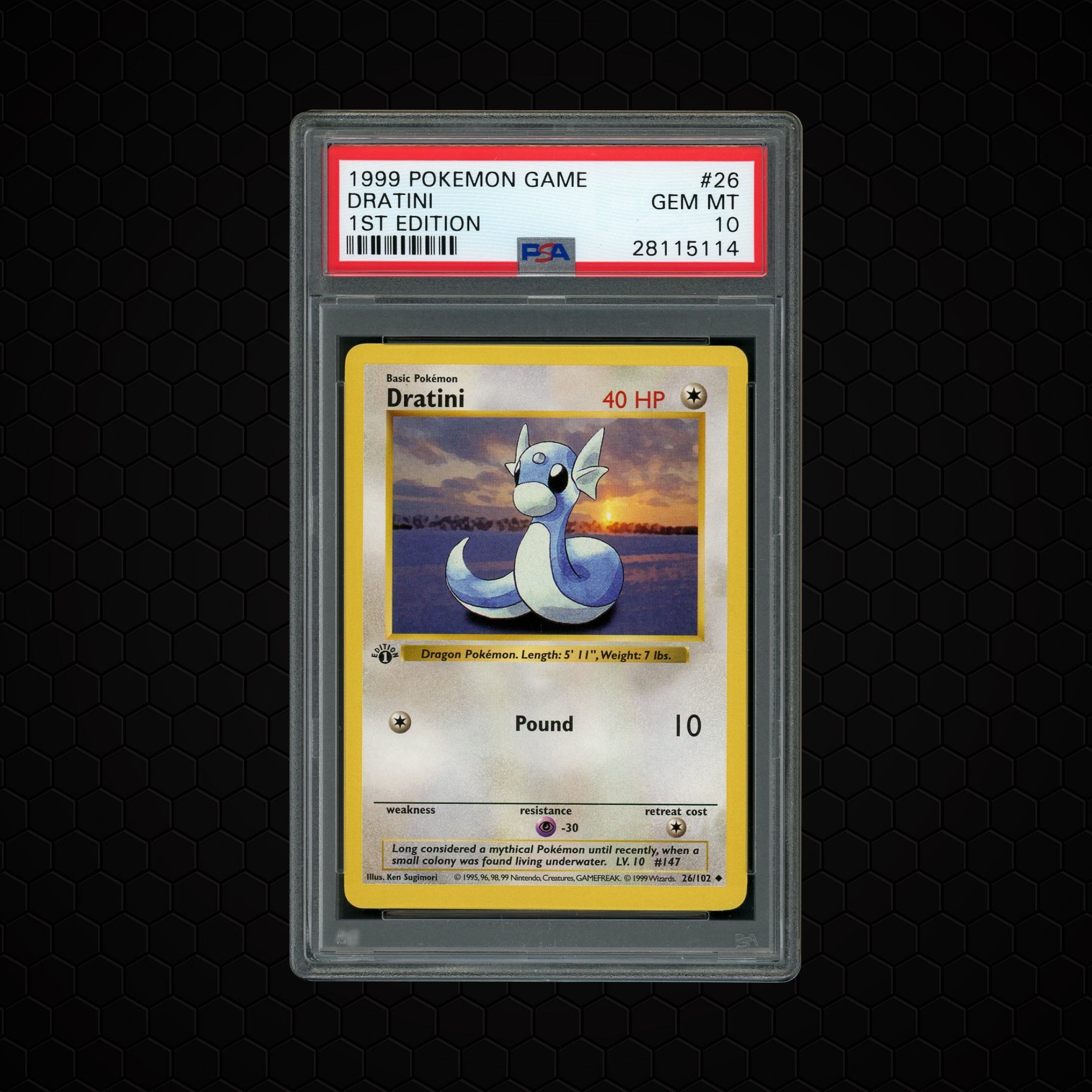1999 Game 1st Edition Dratini #26 PSA 10