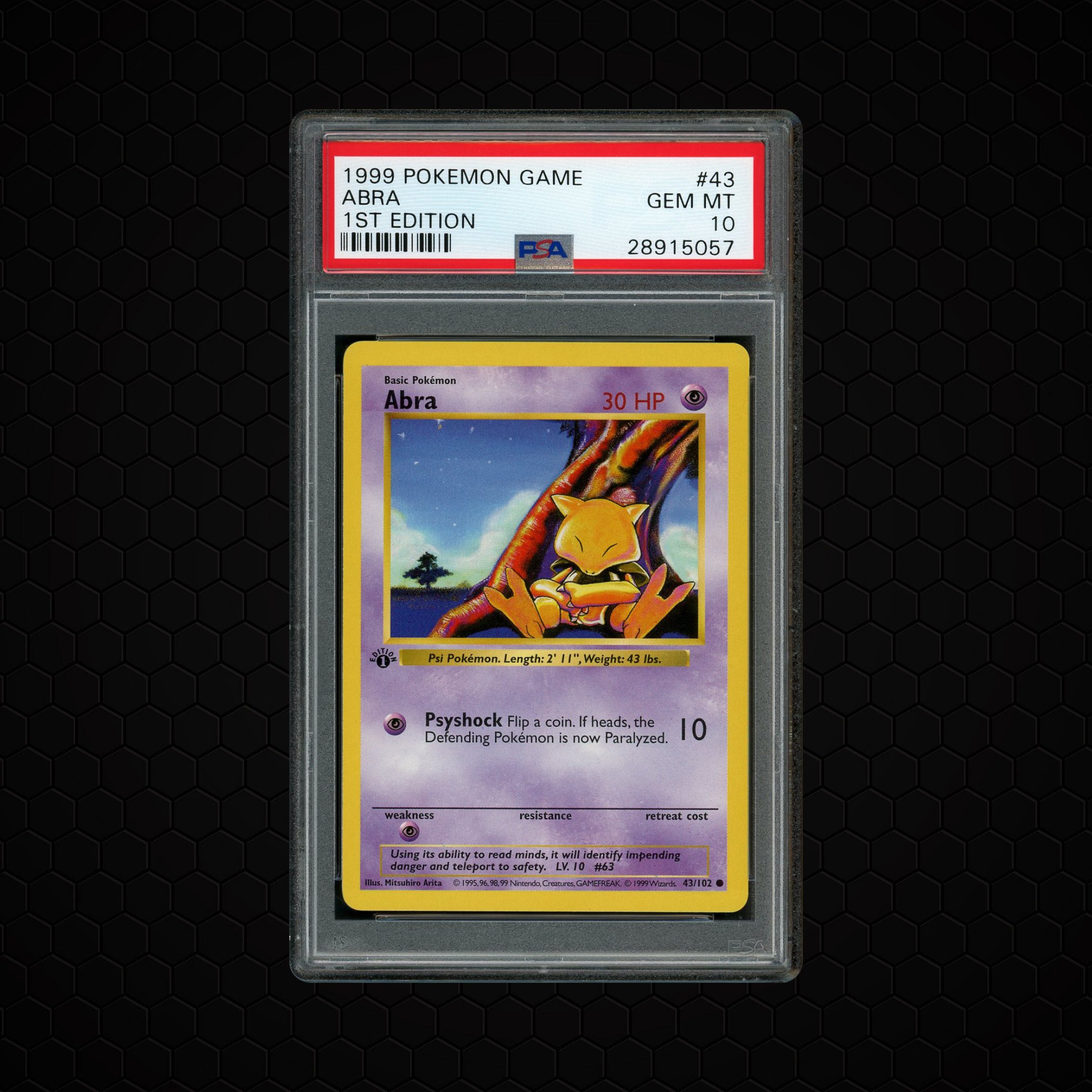 1999 Game 1st Edition Abra #43 PSA 10