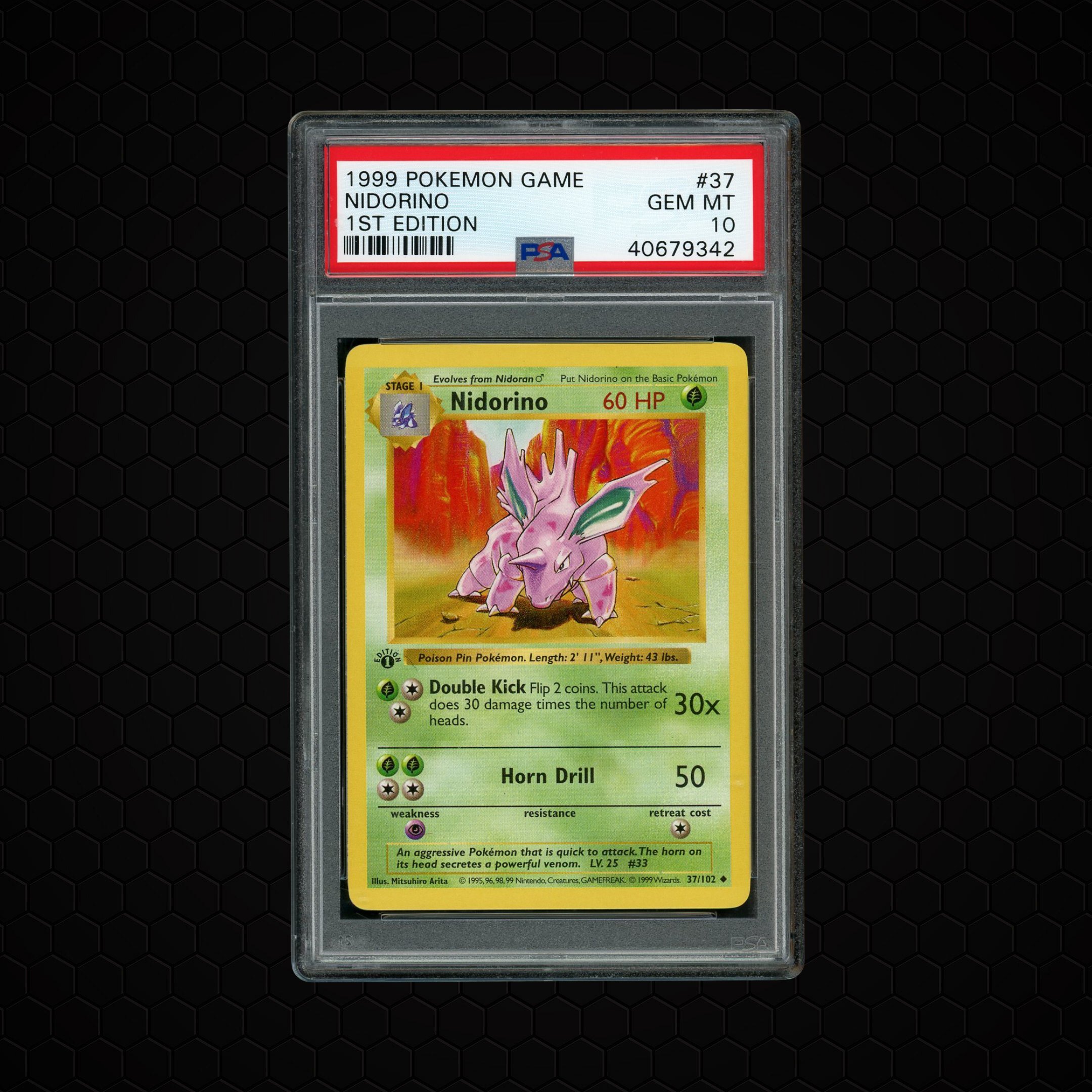 1999 Game 1st Edition Nidorino #37 PSA 10