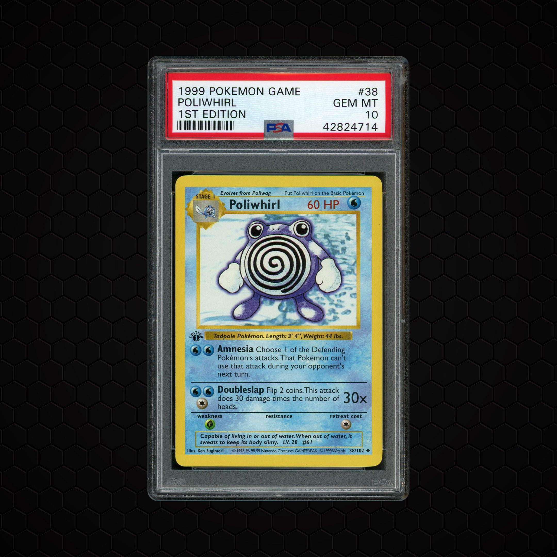 1999 Game 1st Edition Poliwhirl #38 PSA 10