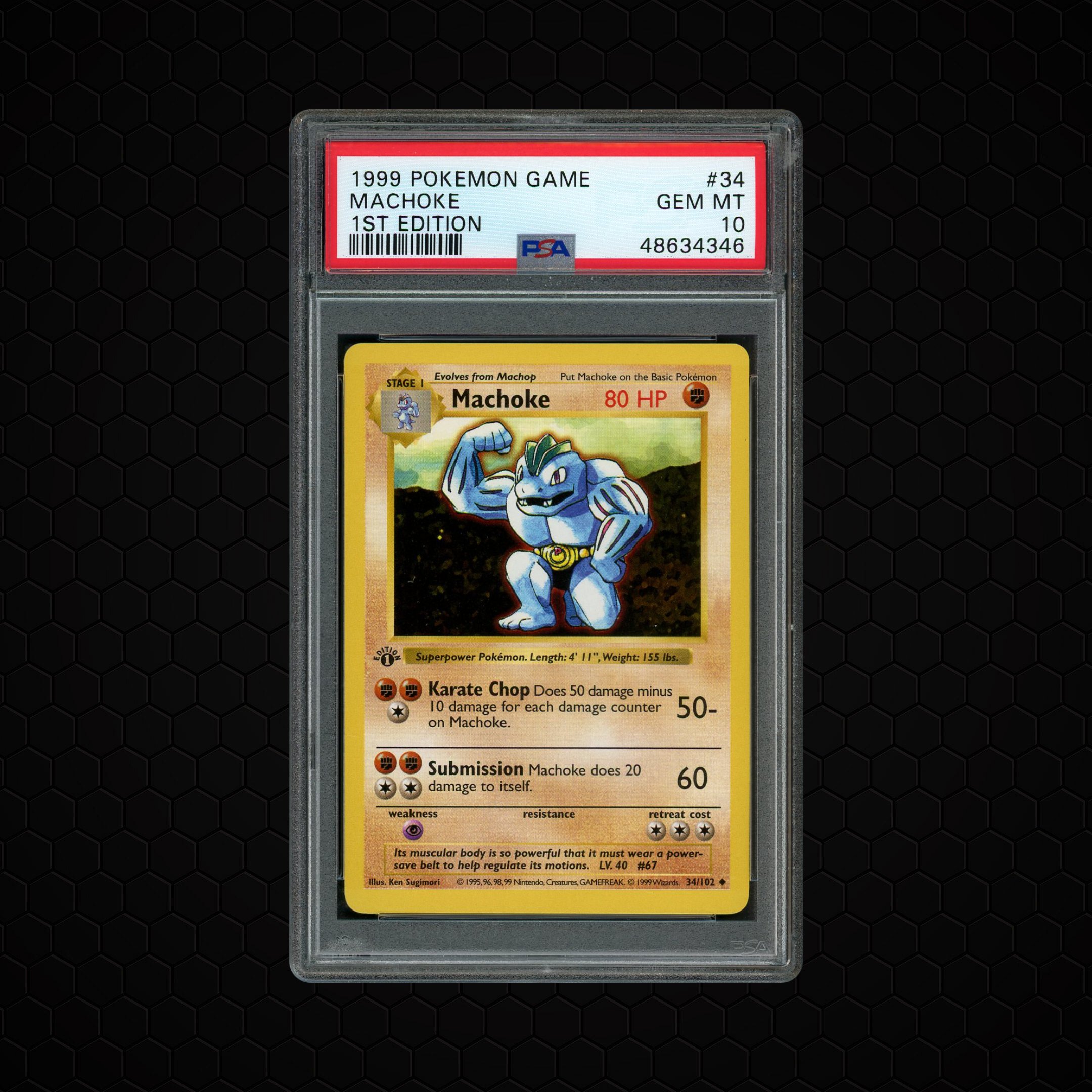 1999 Game 1st Edition Machoke #34 PSA 10