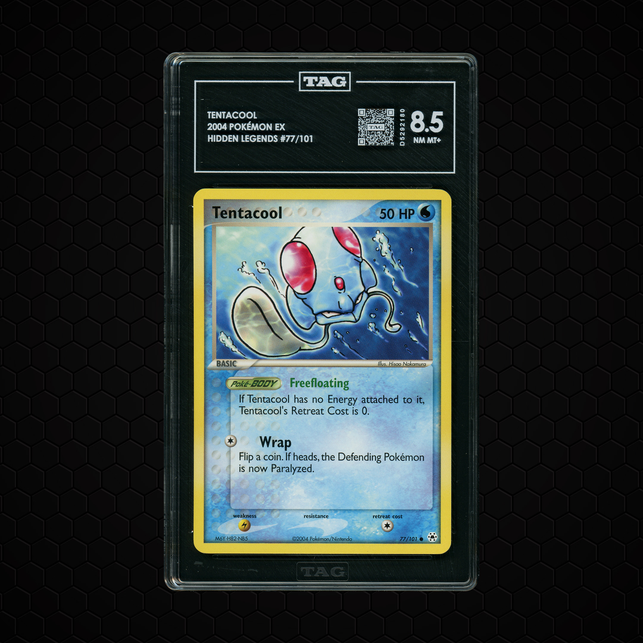 2004 Hidden Legends Tentacool #77 TAG 8.5