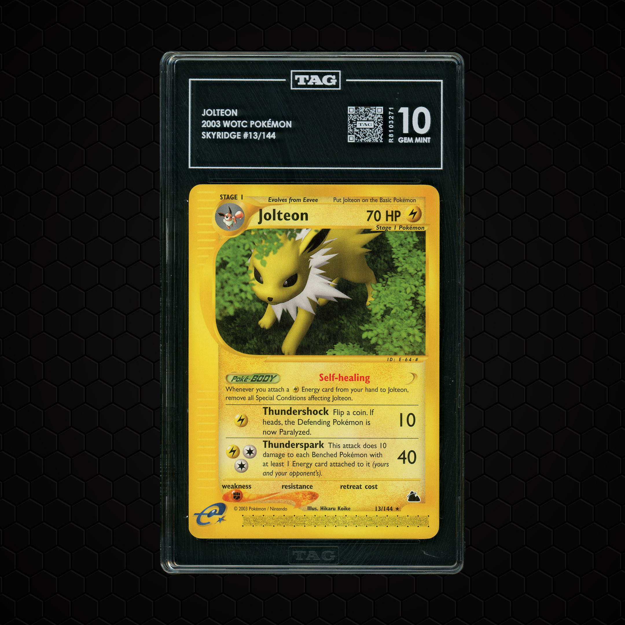 2003 Skyridge Jolteon #13 TAG 10