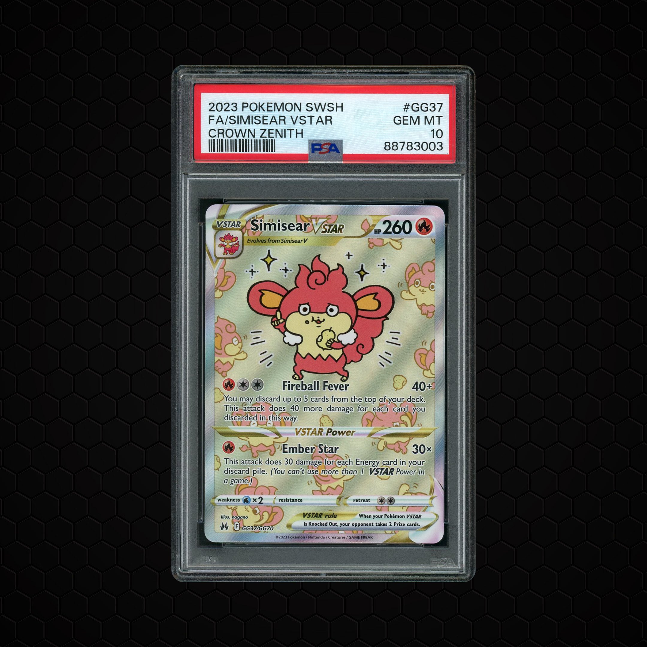 2023 Crown Zenith Simisear VSTAR #GG37 PSA 10