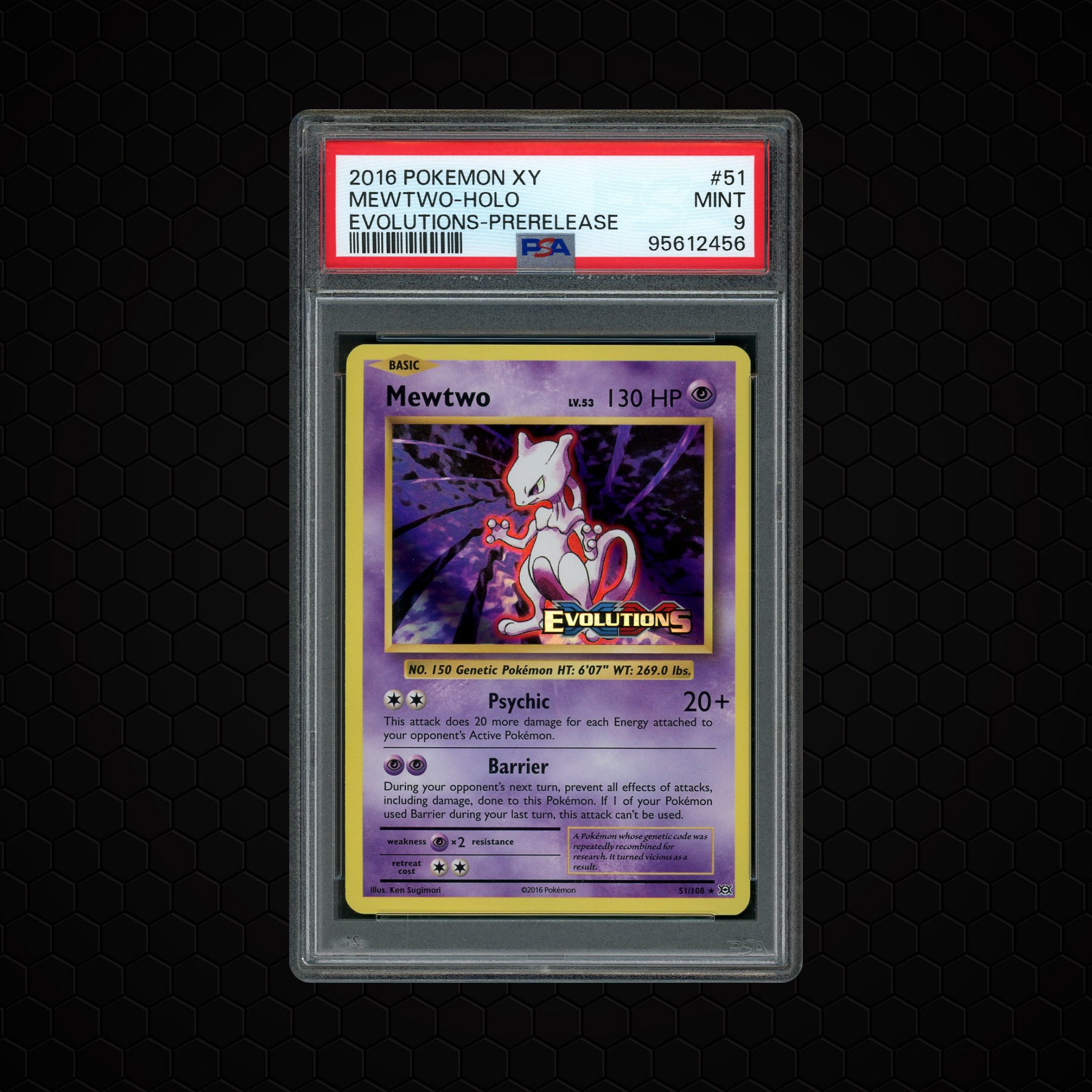 2016 Evolutions Mewtwo #51 PSA 9