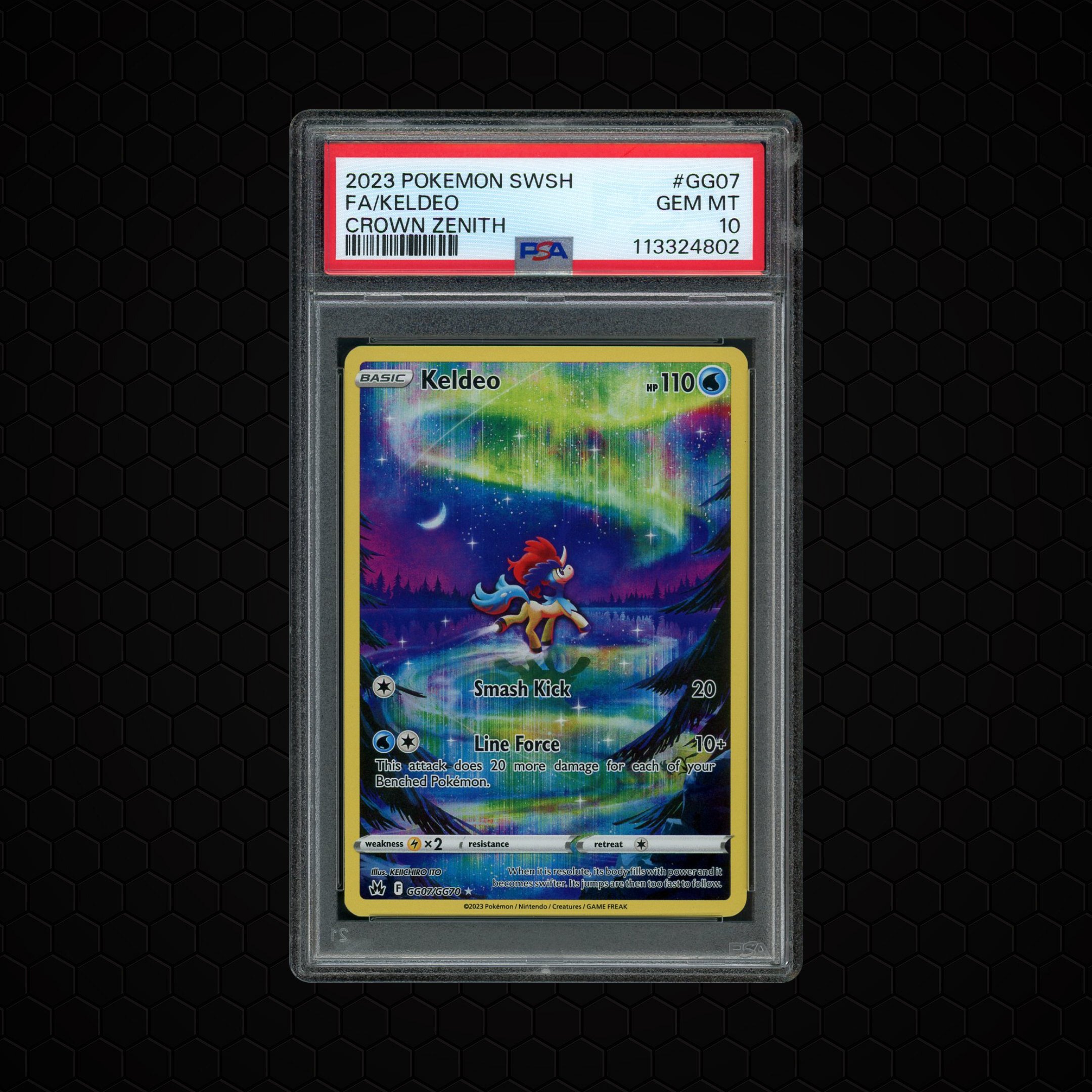 2023 Crown Zenith Keldeo #GG07 PSA 10