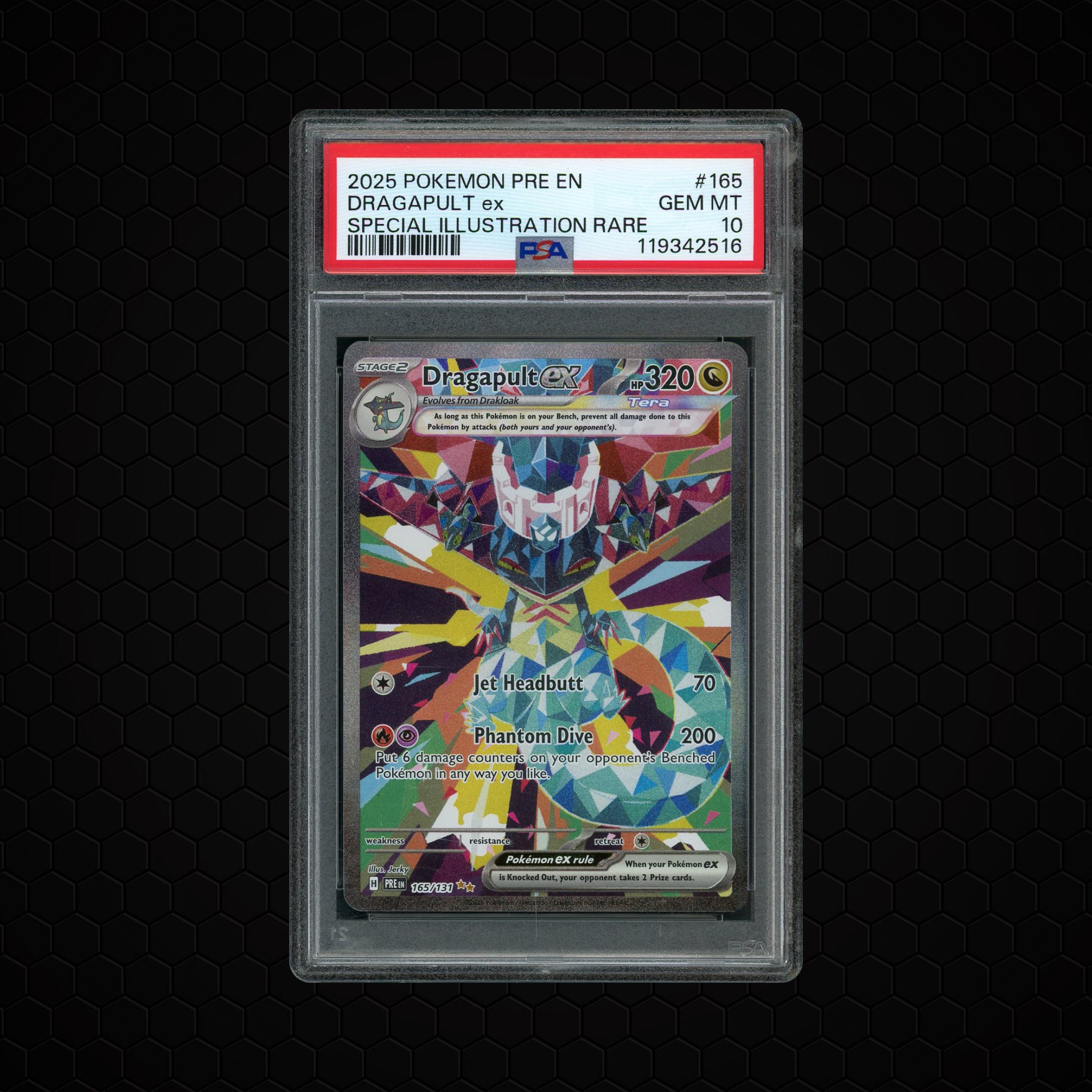 2025 Prismatic Evolutions Dragapult EX #165 PSA 10