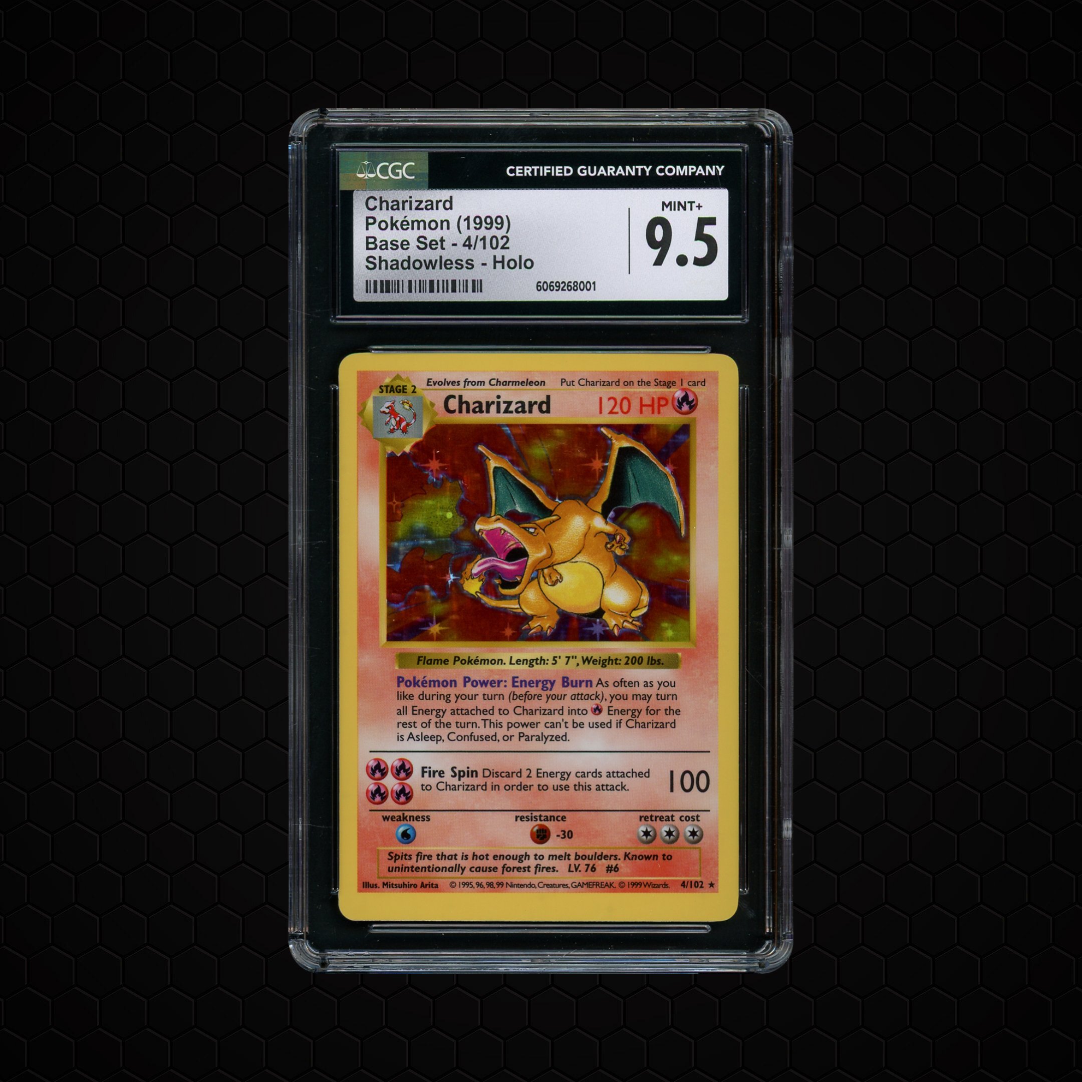 1999 Base Set Shadowless Charizard #4 CGC 9.5