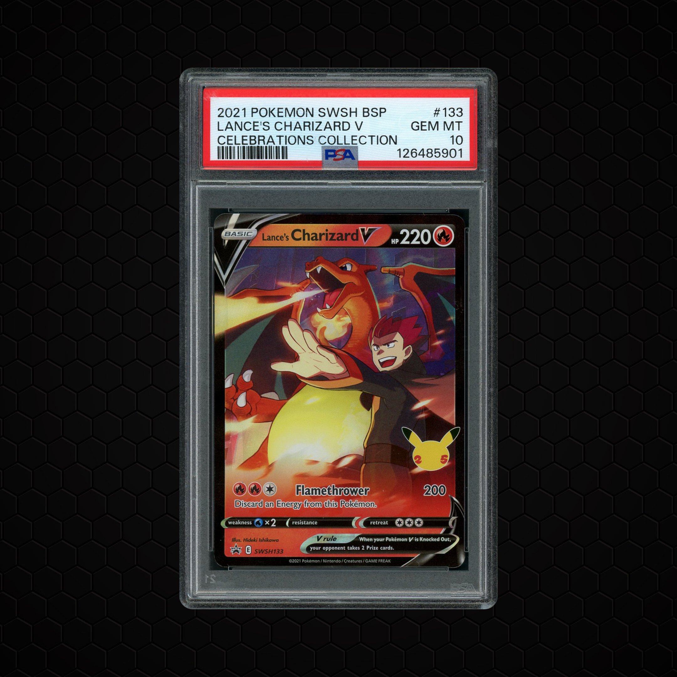 2021 Celebrations Classic Collection Lance's Charizard V #133 PSA 10