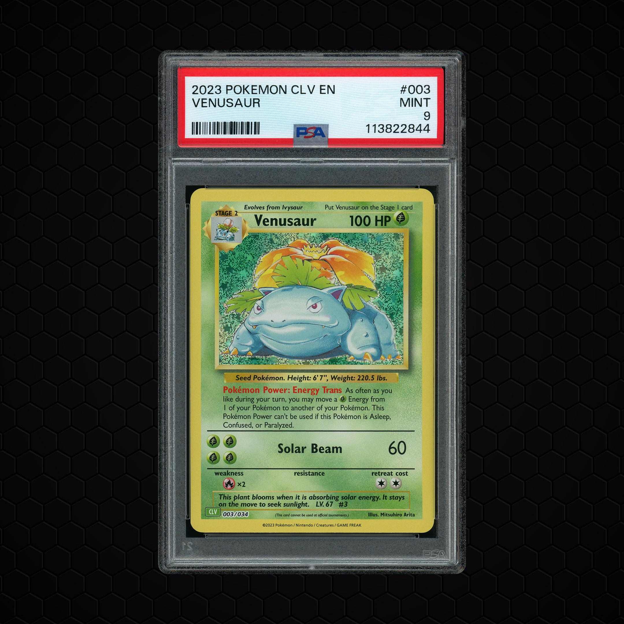 2023 Classic Collection Venusaur #3 PSA 9