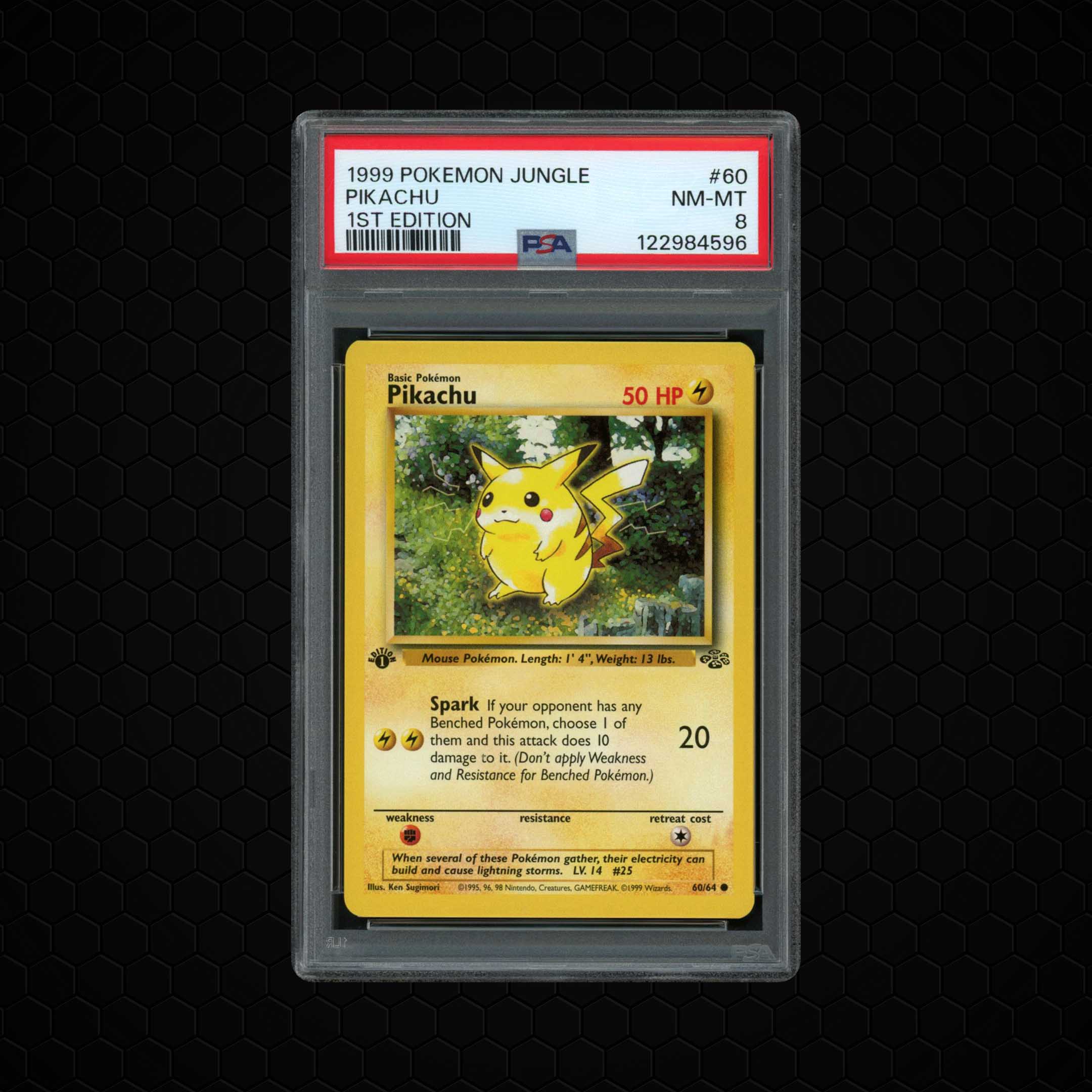 1999 Jungle 1st Edition Pikachu #60 PSA 8