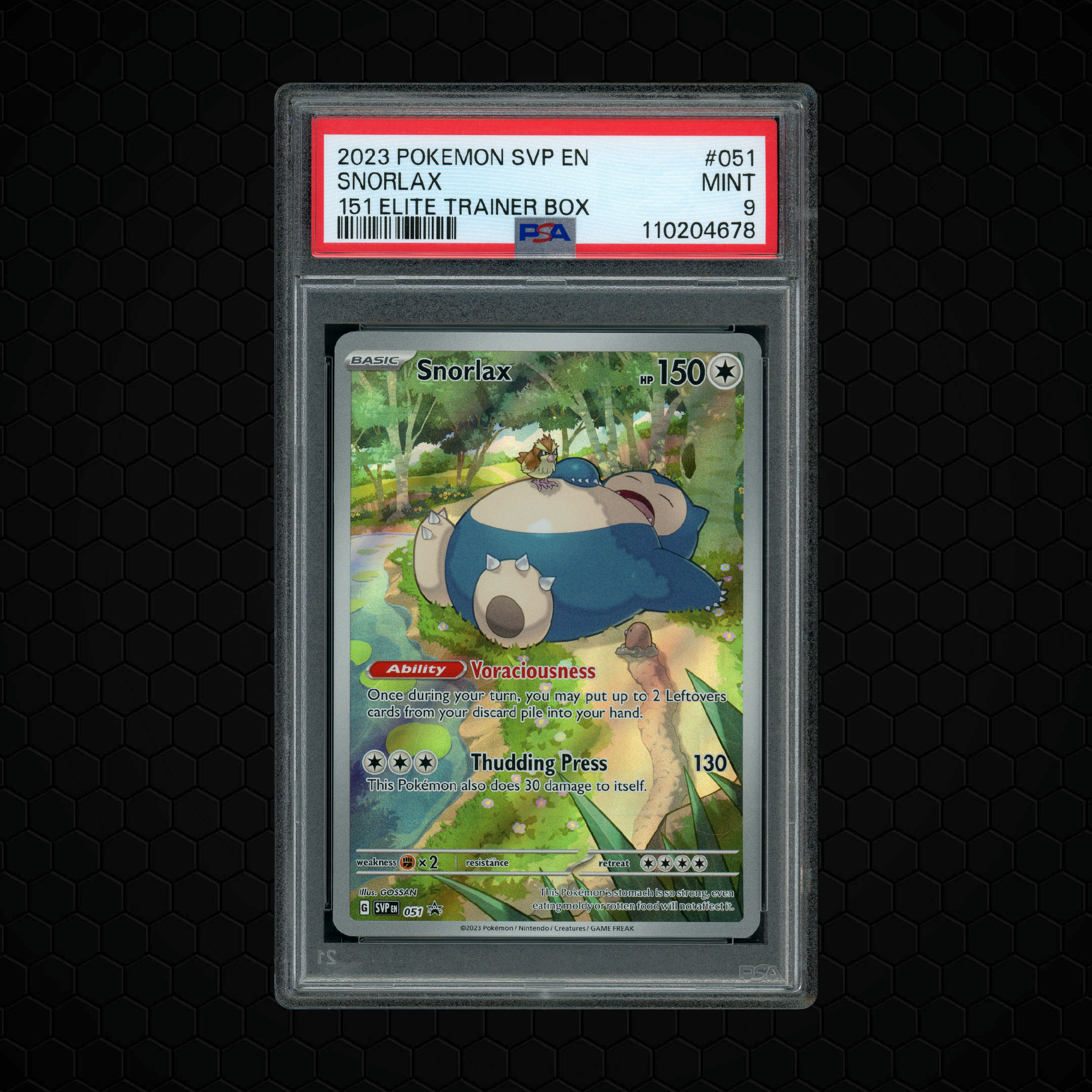2023 Pokemon 151 Snorlax #51 PSA 9