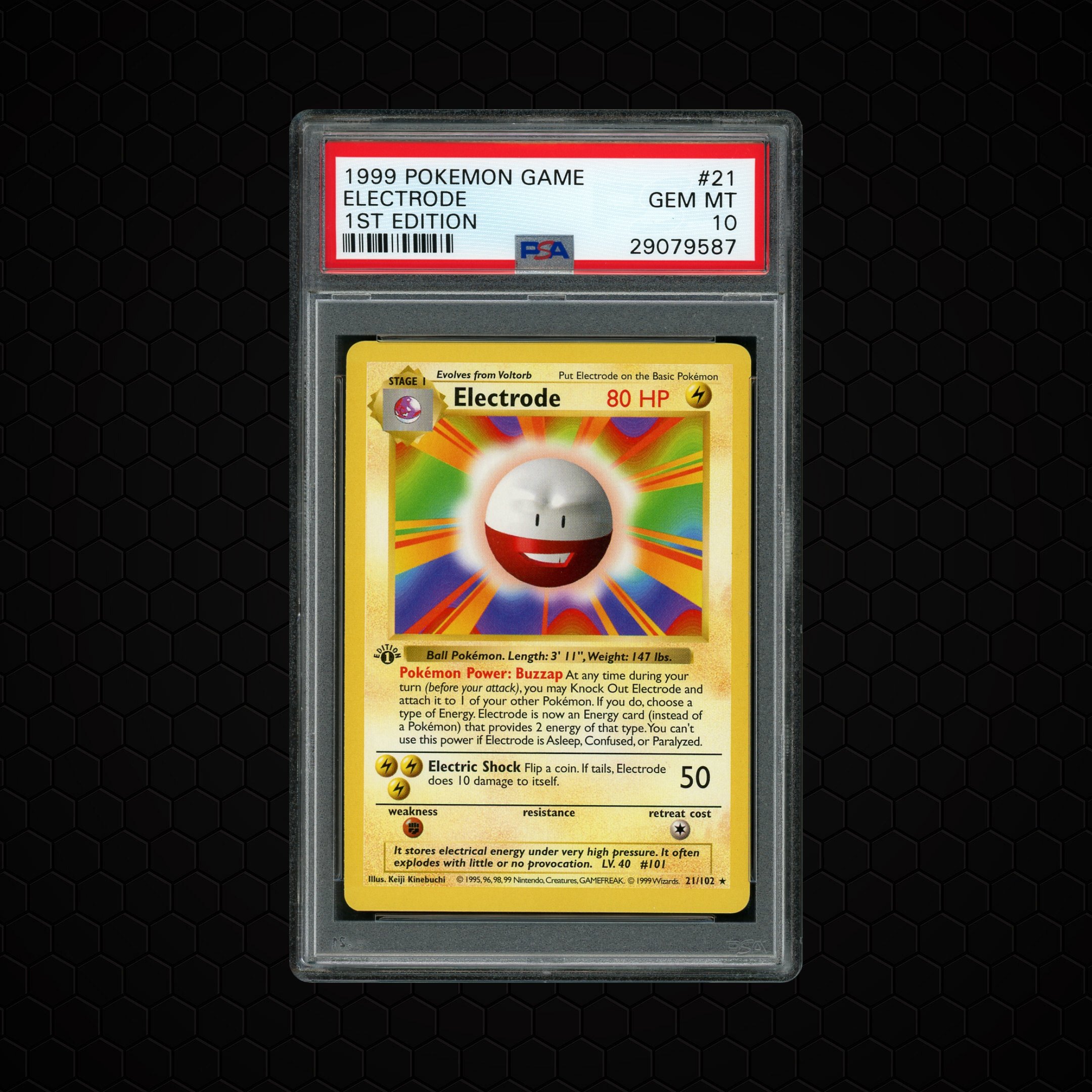 1999 Game 1st Edition Electrode #21 PSA 10