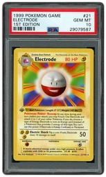 1999 Game 1st Edition Electrode #21 PSA 10 on Beezie.
