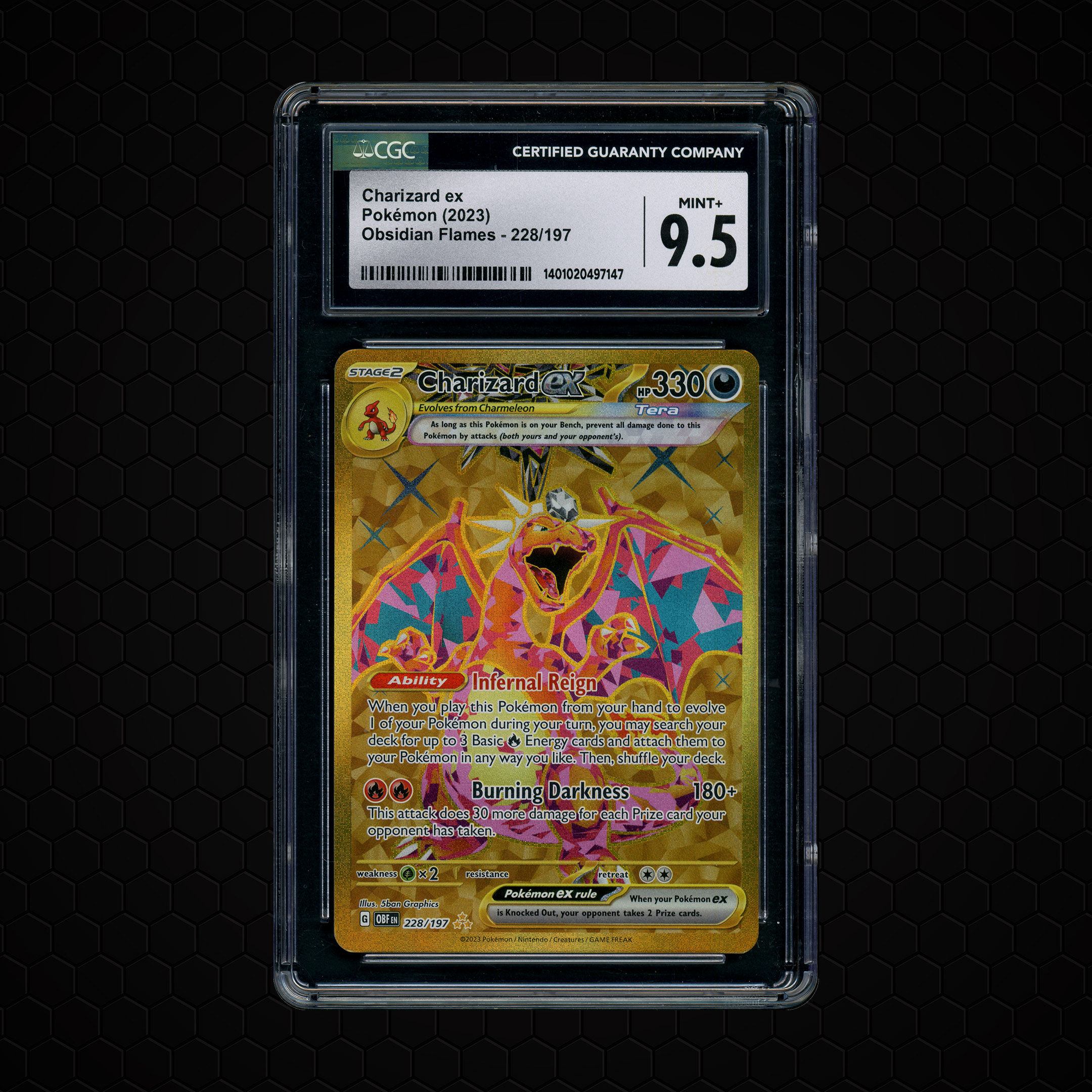 2023 Obsidian Flames Charizard EX #228 CGC 9.5