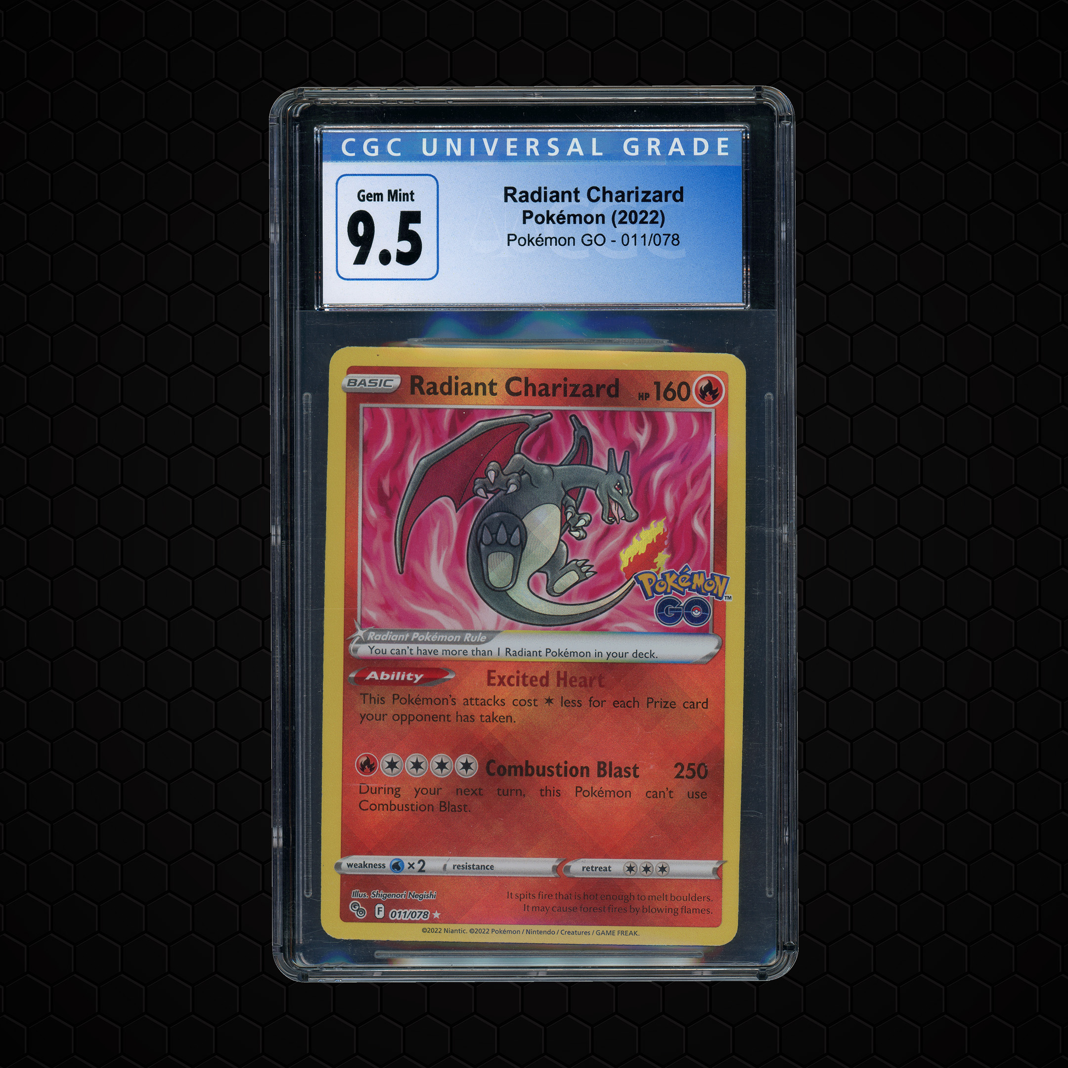 2022 Pokemon Go Radiant Charizard #11 CGC 9.5