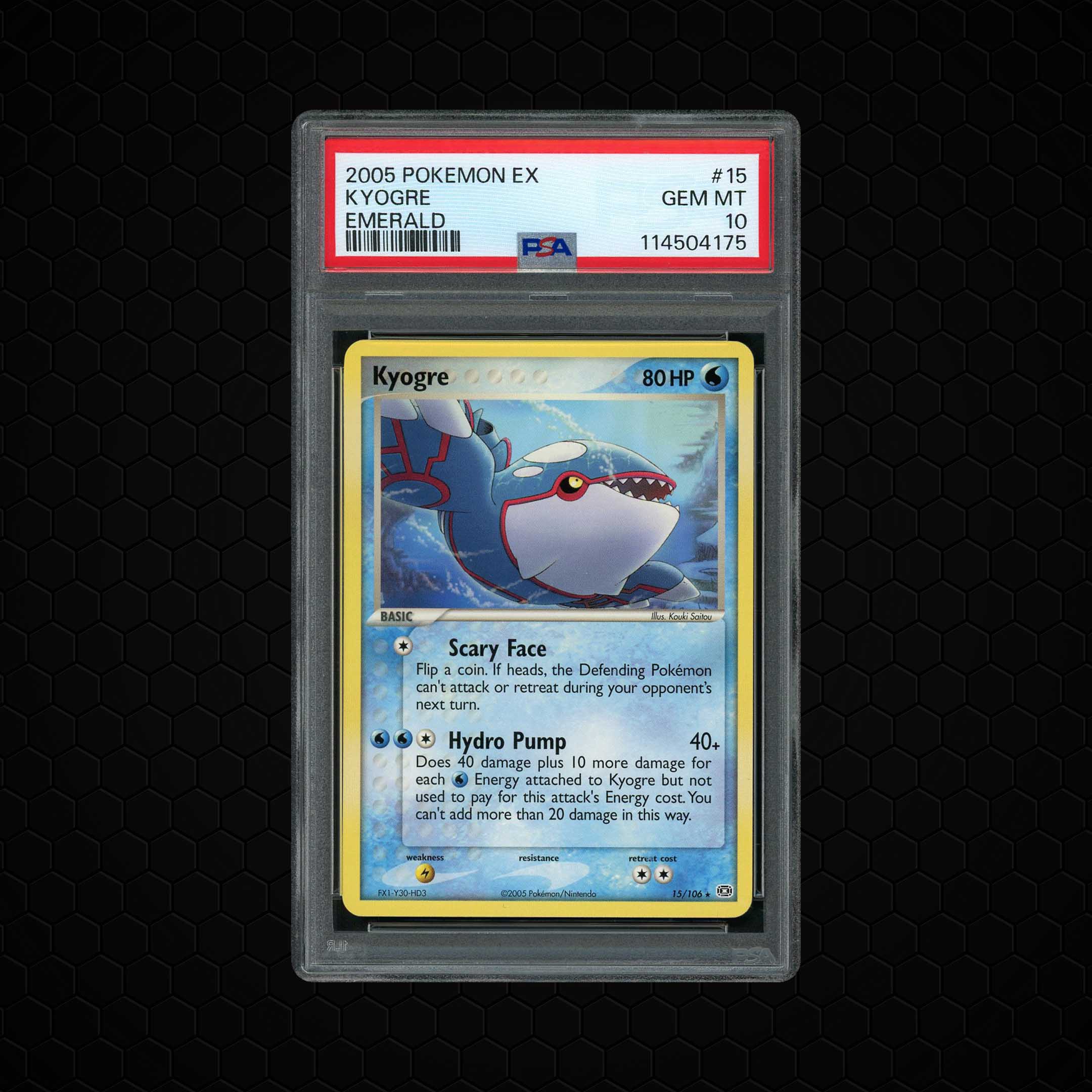 2005 EX Emerald Kyogre #15 PSA 10