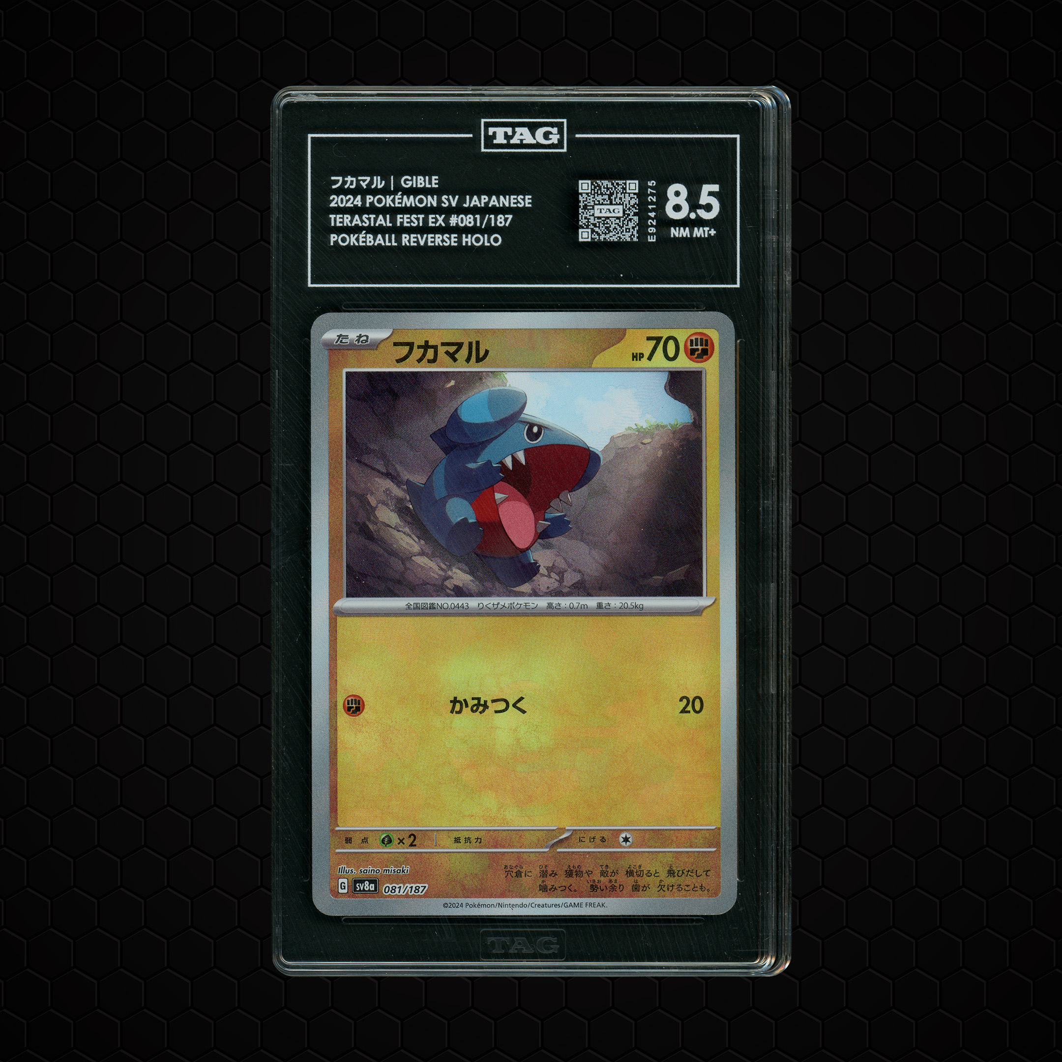 2024 Japanese Terastal Festival ex Gible #81 TAG 8.5