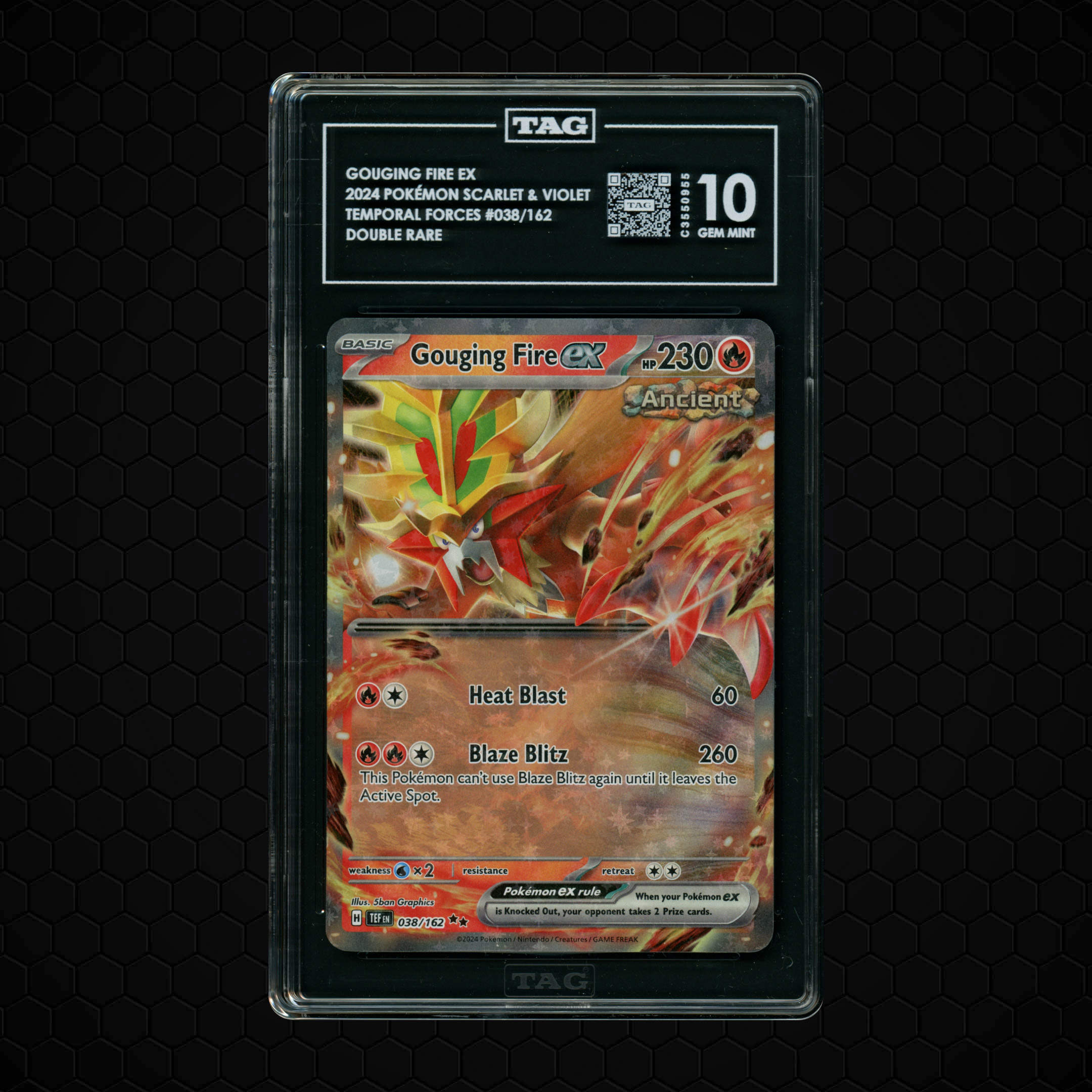 2024 Temporal Forces Gouging Fire EX #38 TAG 10