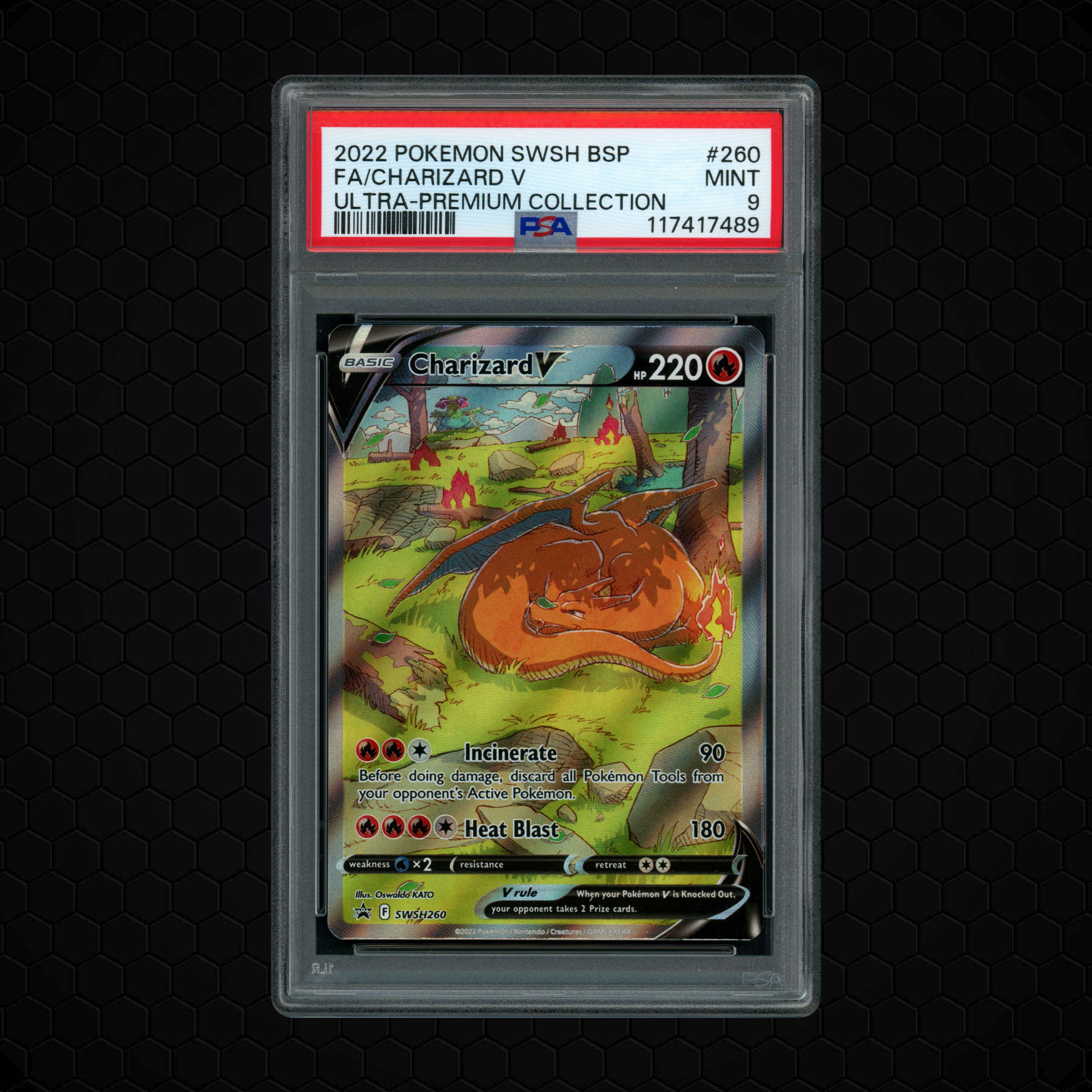 2022 Black Star Promo Charizard V #260 PSA 9