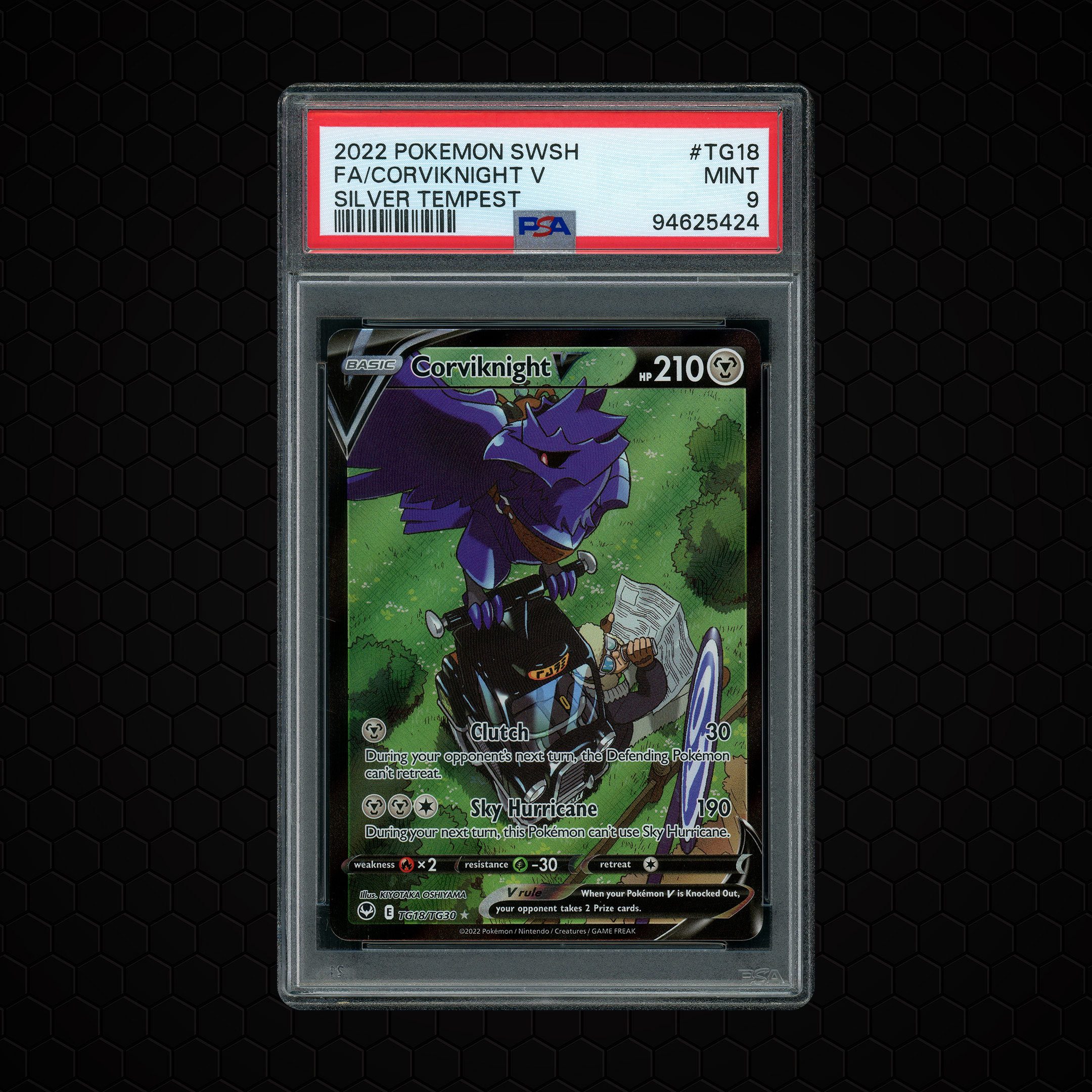 2022 Silver Tempest Corviknight V #TG18 PSA 9