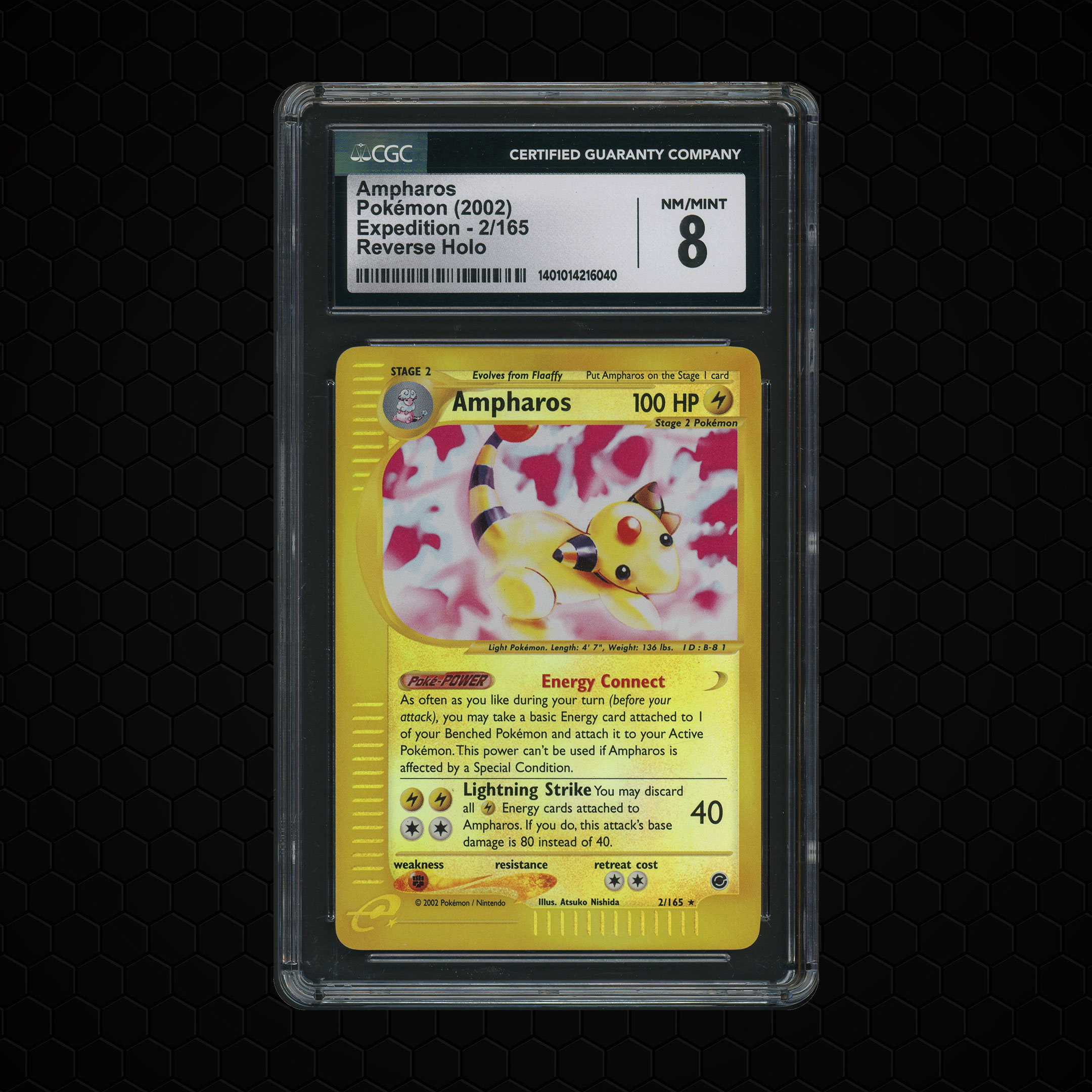 2002 Expedition Ampharos #2 CGC 8