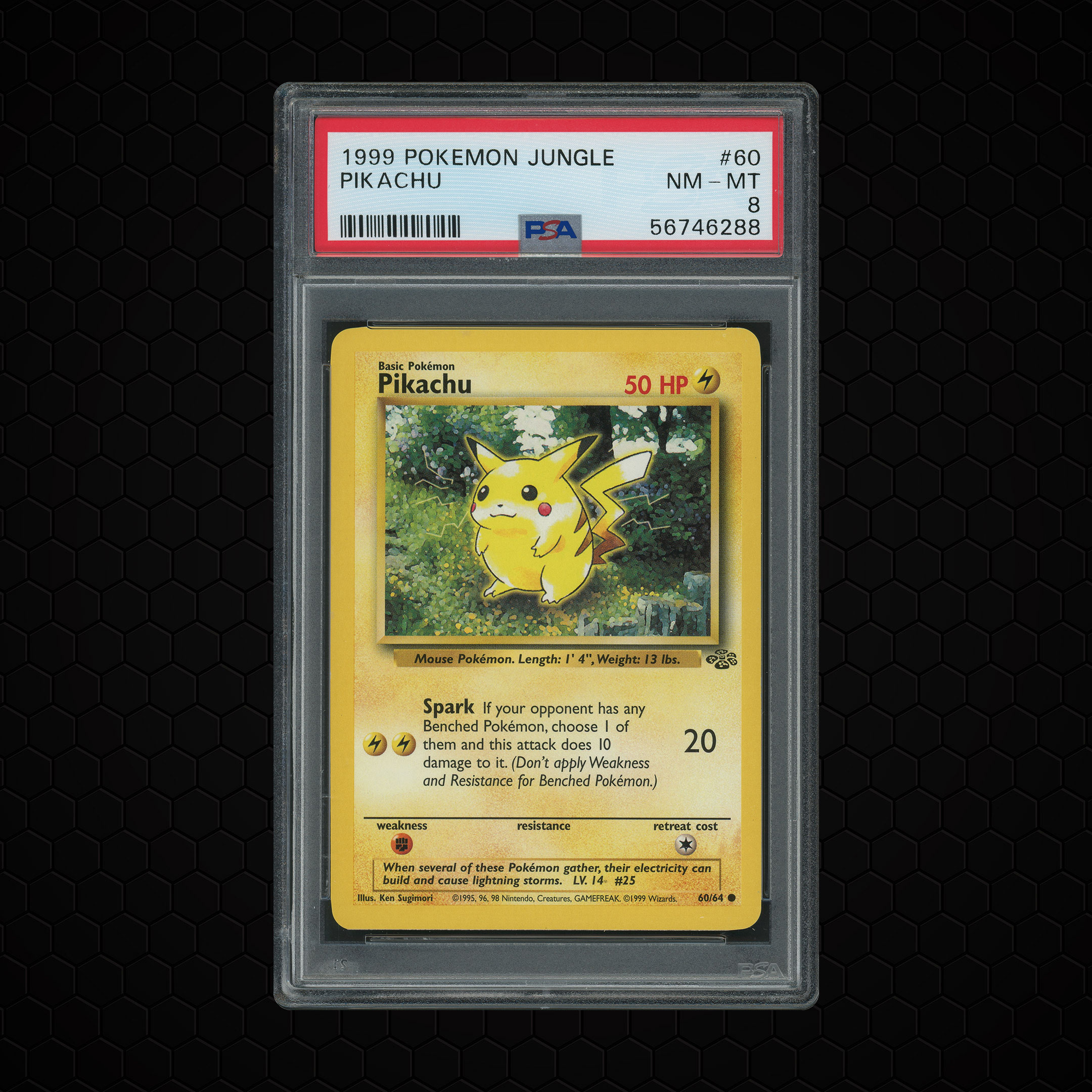 1999 Jungle Unlimited Pikachu #60 PSA 8