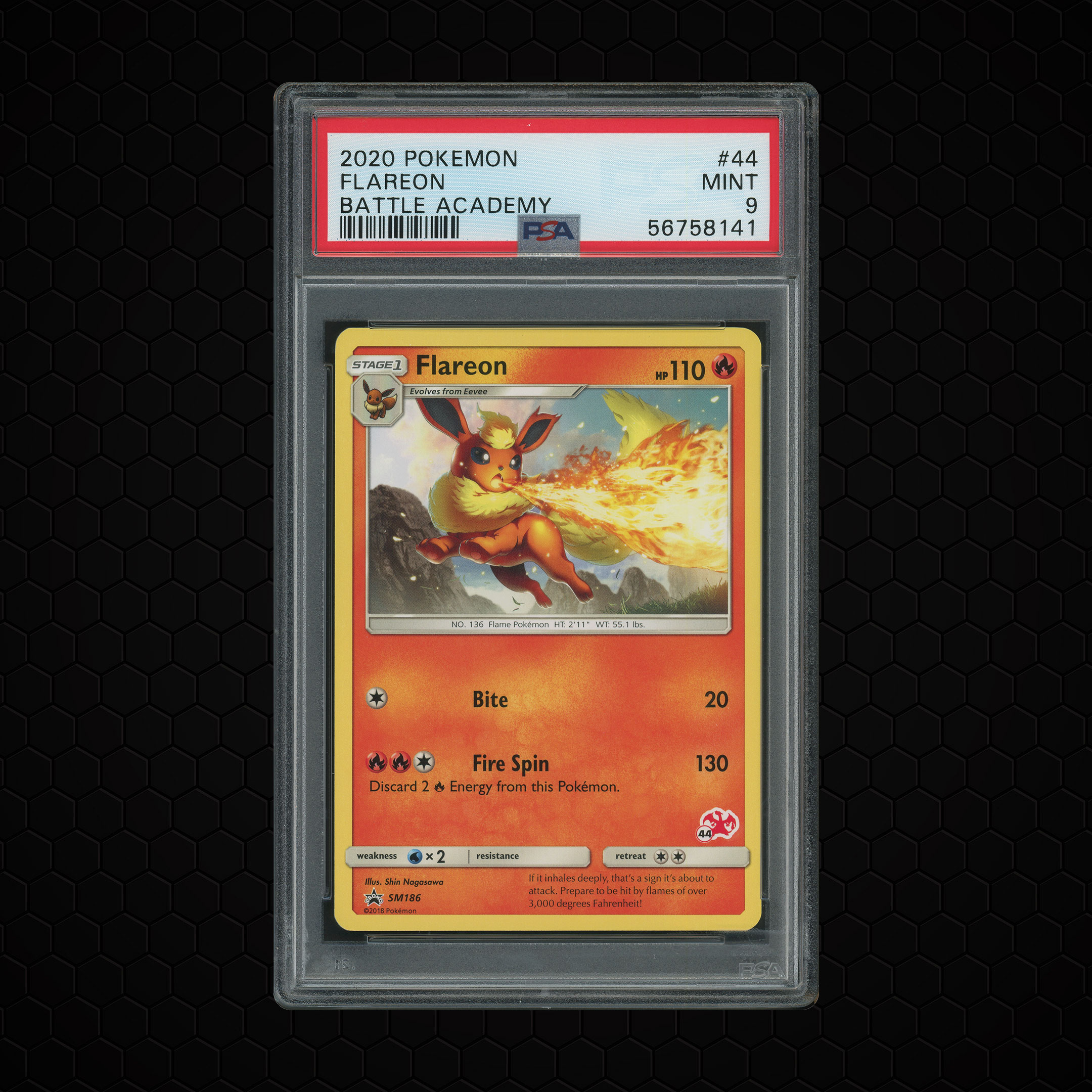 2020 Battle Academy Flareon #44 PSA 9