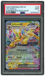2025 Prismatic Evolutions Jolteon EX #30 PSA 9 on Beezie.
