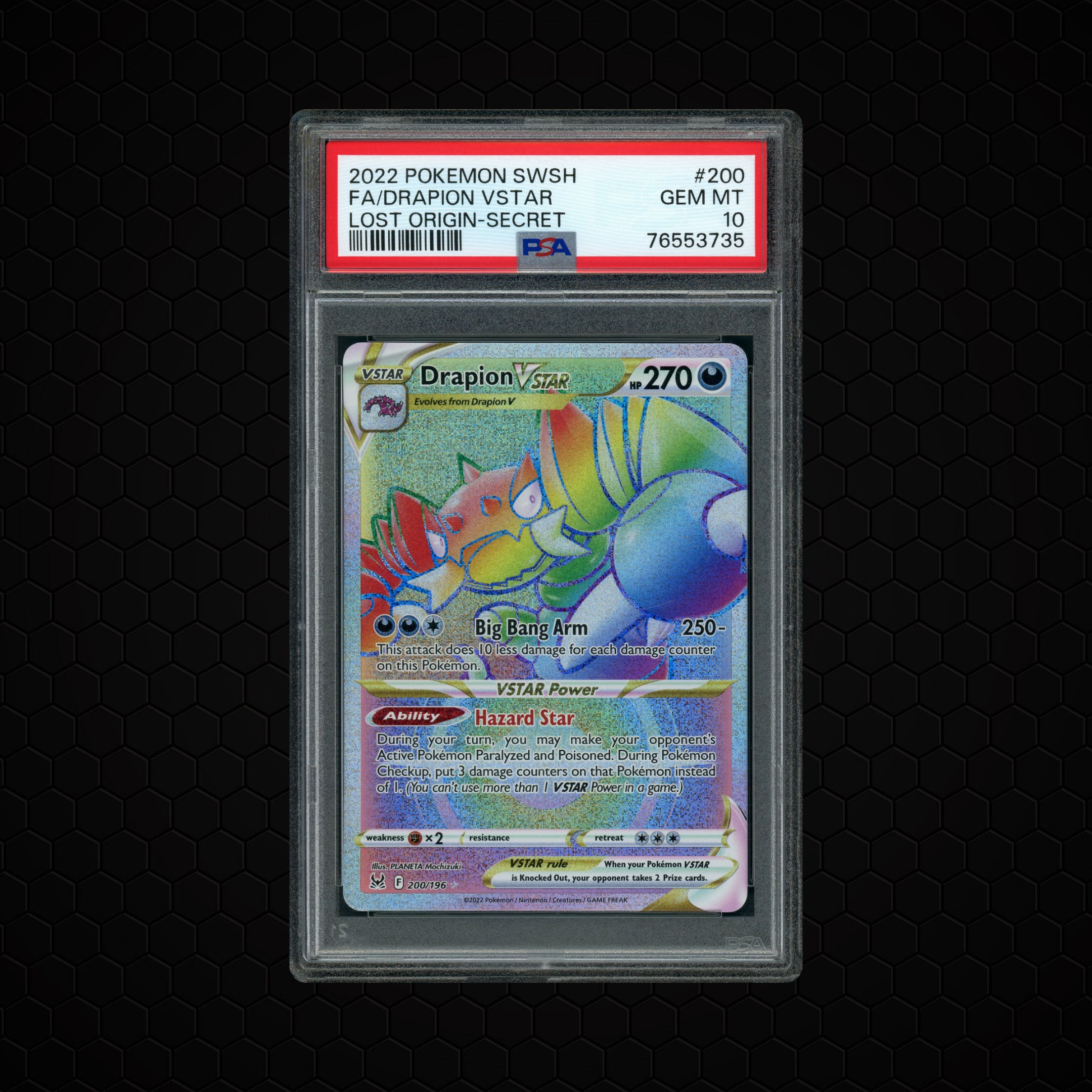 2022 Lost Origin Drapion VSTAR #200 PSA 10