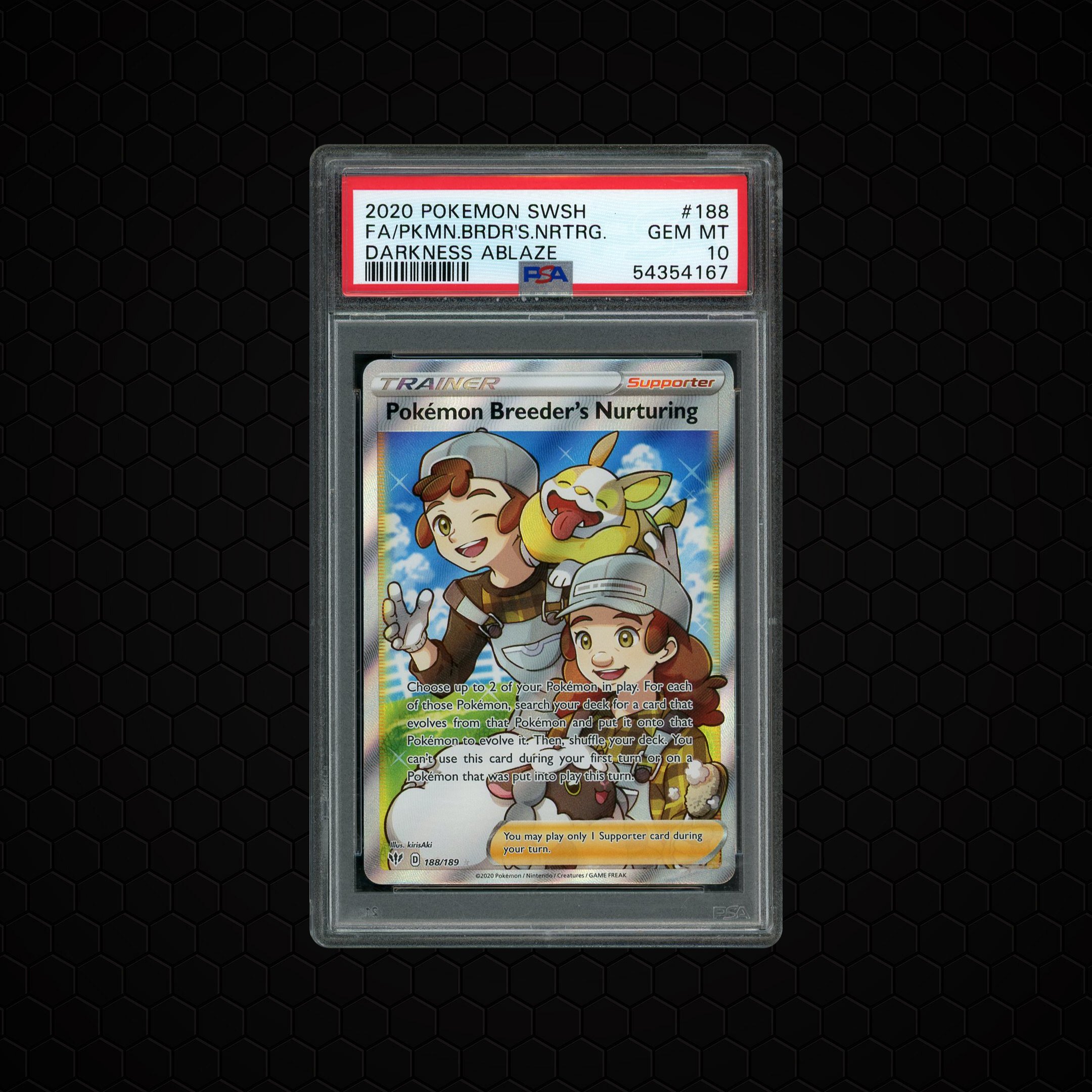 2020 Darkness Ablaze Pokémon Breeder's Nurturing #188 PSA 10