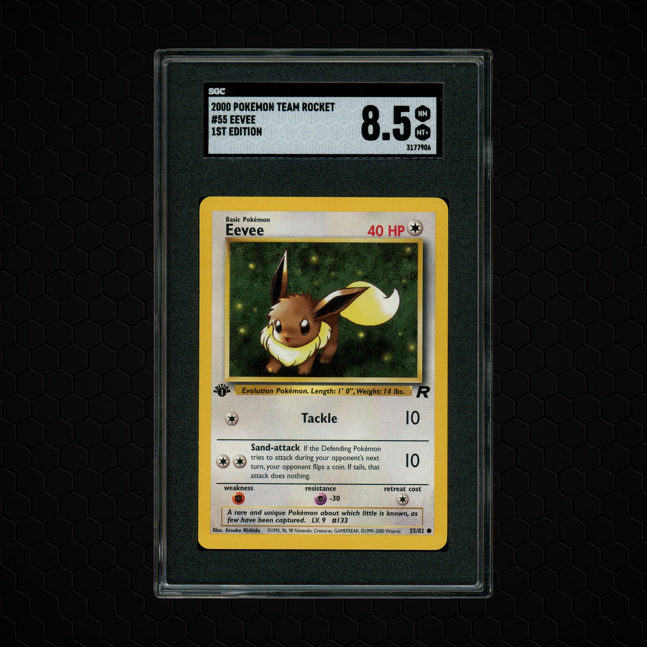 2000 Team Rocket 1st Edition Eevee #55 SGC 8.5
