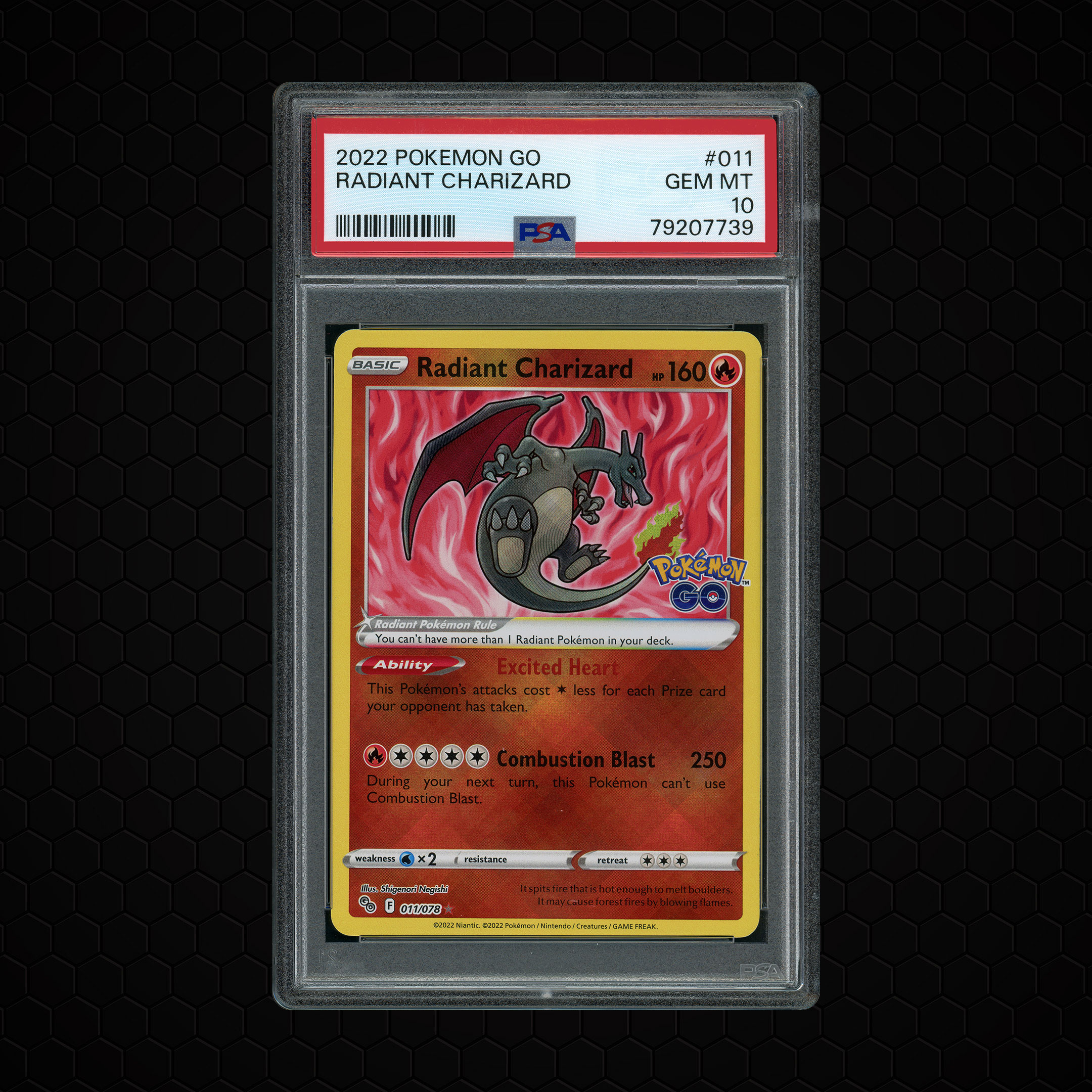 2022 Pokemon Go Radiant Charizard #11 PSA 10