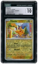 2024 Paldean Fates Pikachu #18 CGC 10 on Beezie.