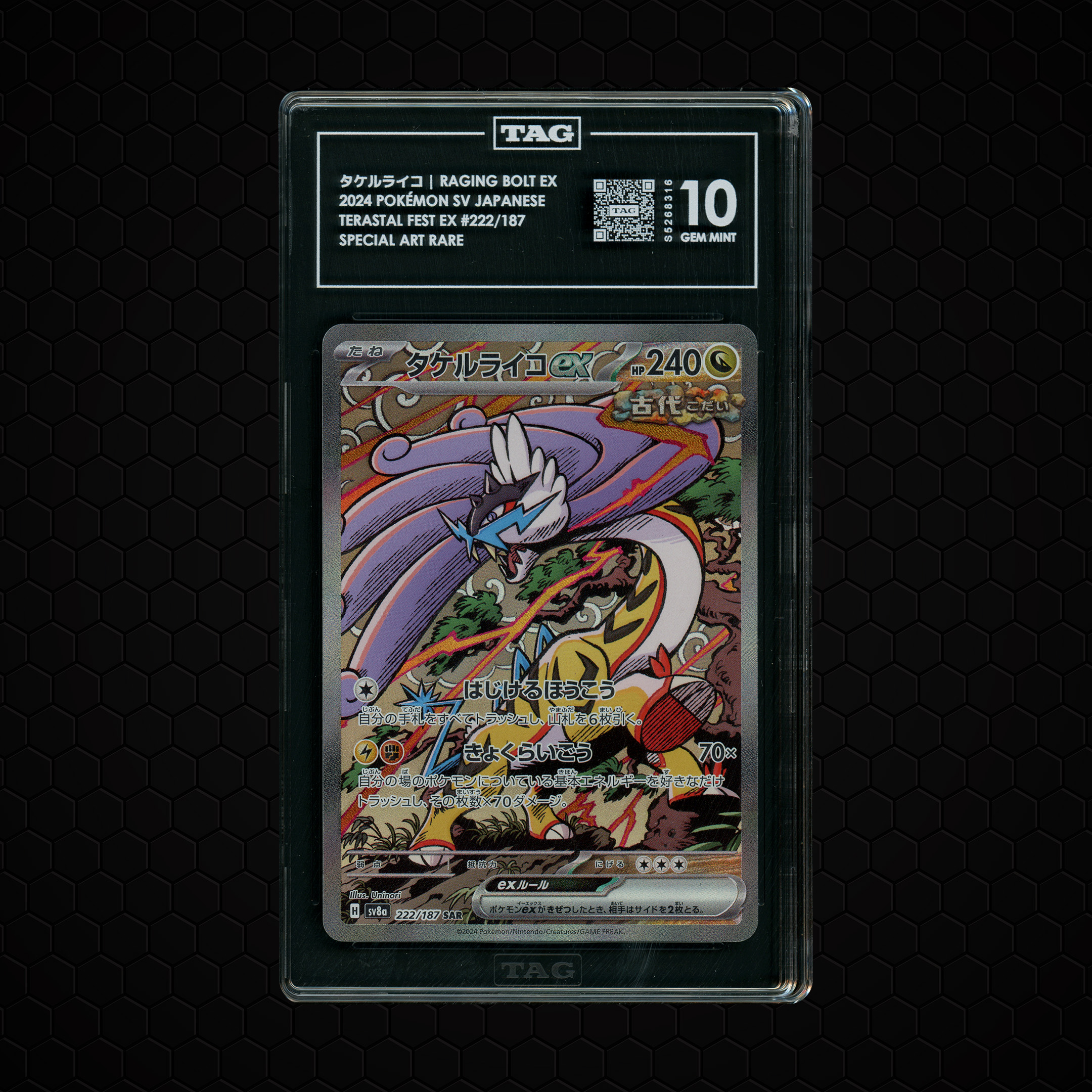 2024 Japanese Terastal Festival ex Raging Bolt EX #222 TAG 10