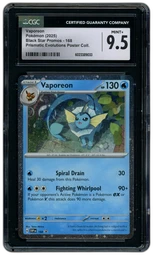 2025 Black Star Promos Vaporeon #168 CGC 9.5 on Beezie.