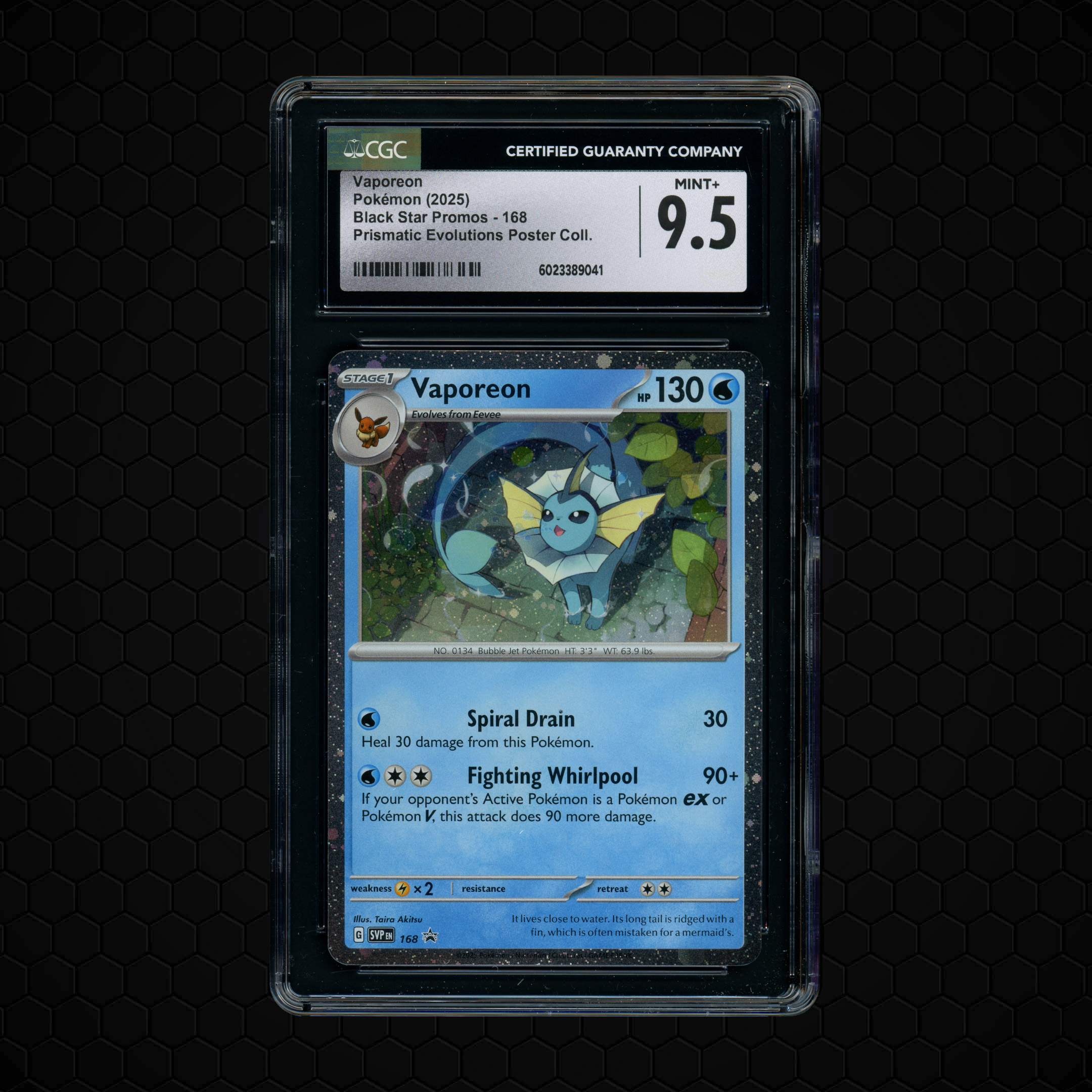 2025 Black Star Promos Vaporeon #168 CGC 9.5