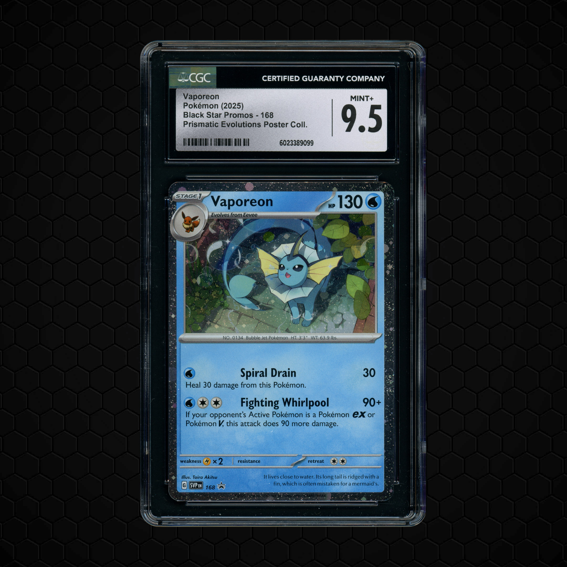 2025 Black Star Promos Vaporeon #168 CGC 9.5