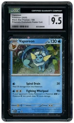 2025 Black Star Promos Vaporeon #168 CGC 9.5 on Beezie.