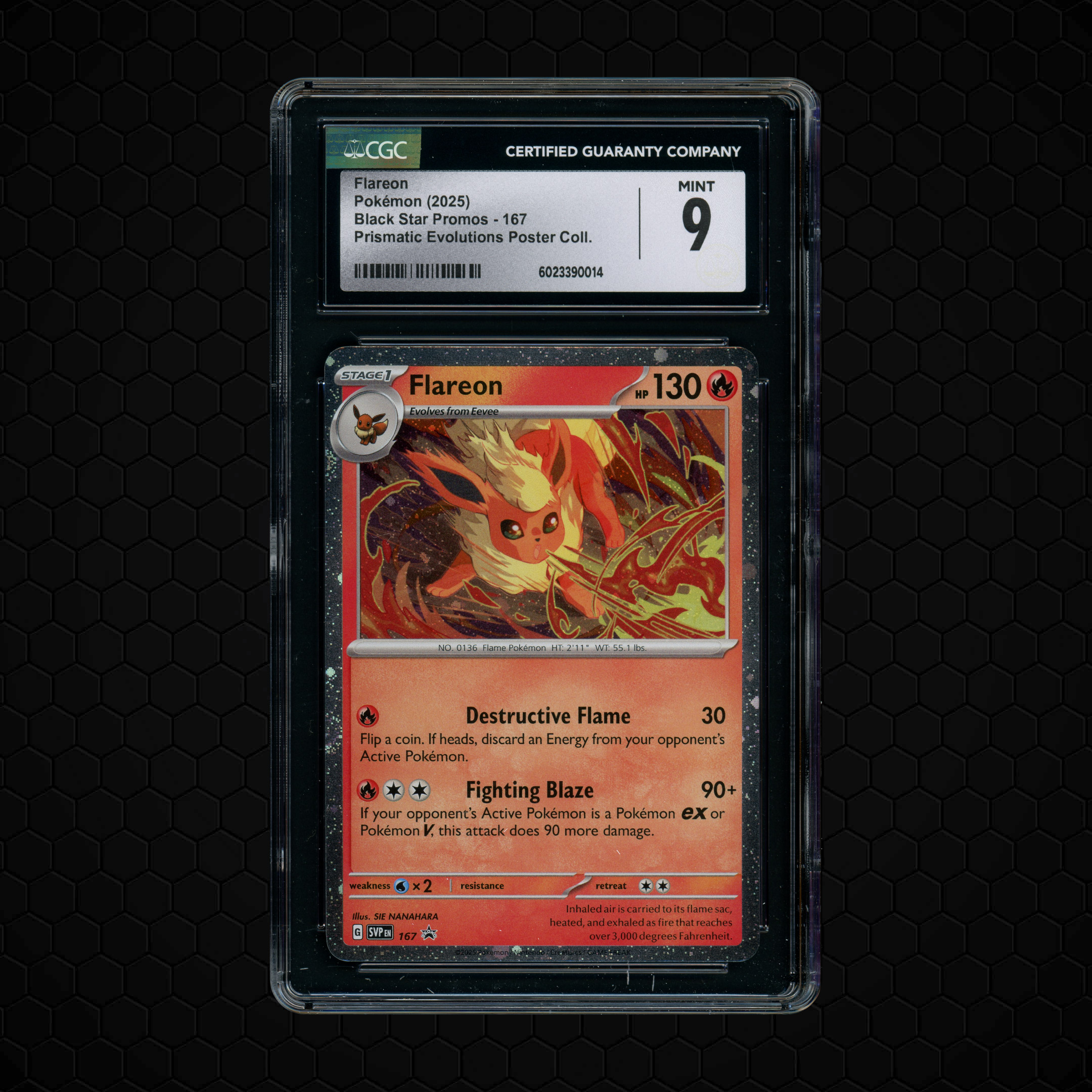 2025 Black Star Promos Flareon #167 CGC 9