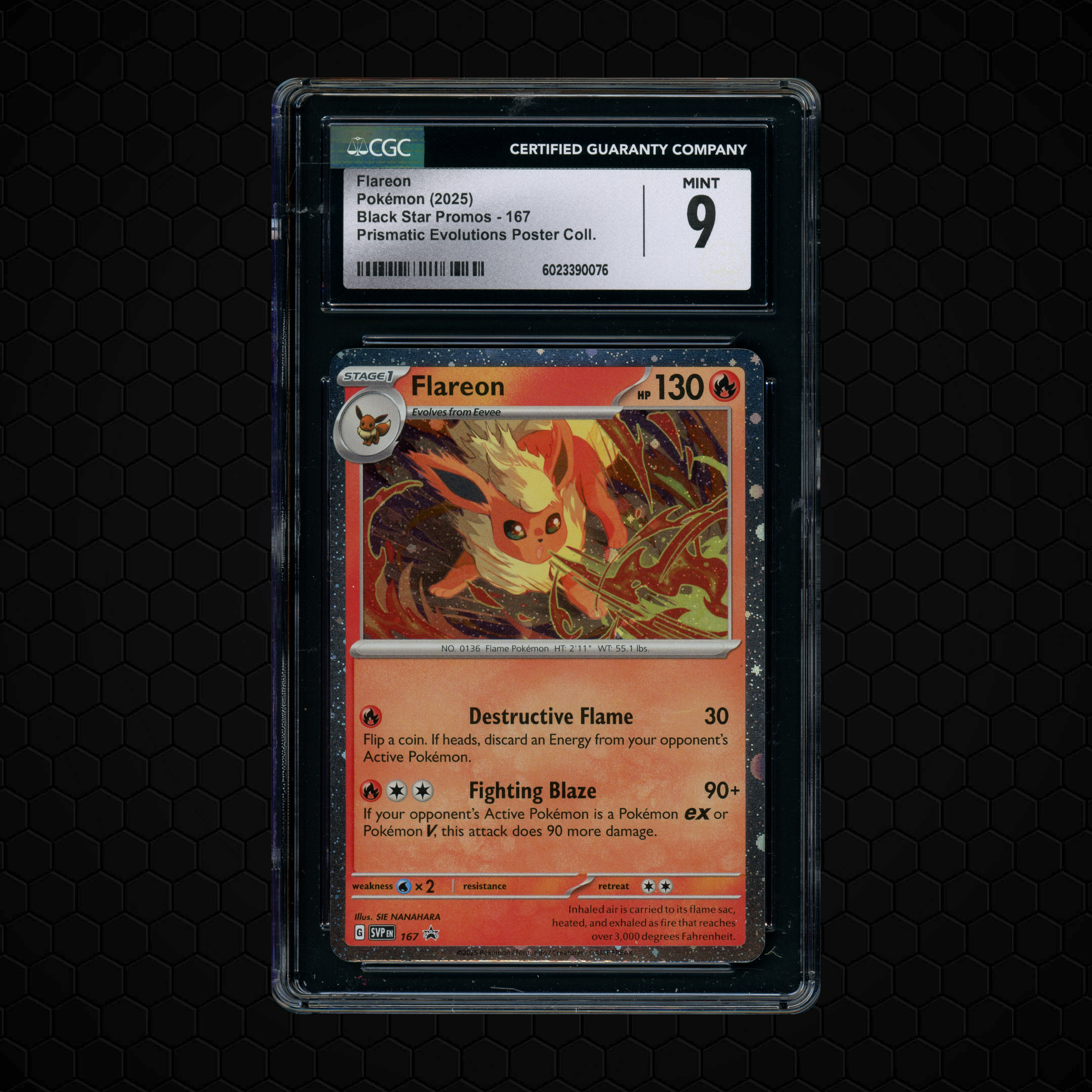2025 Black Star Promos Flareon #167 CGC 9
