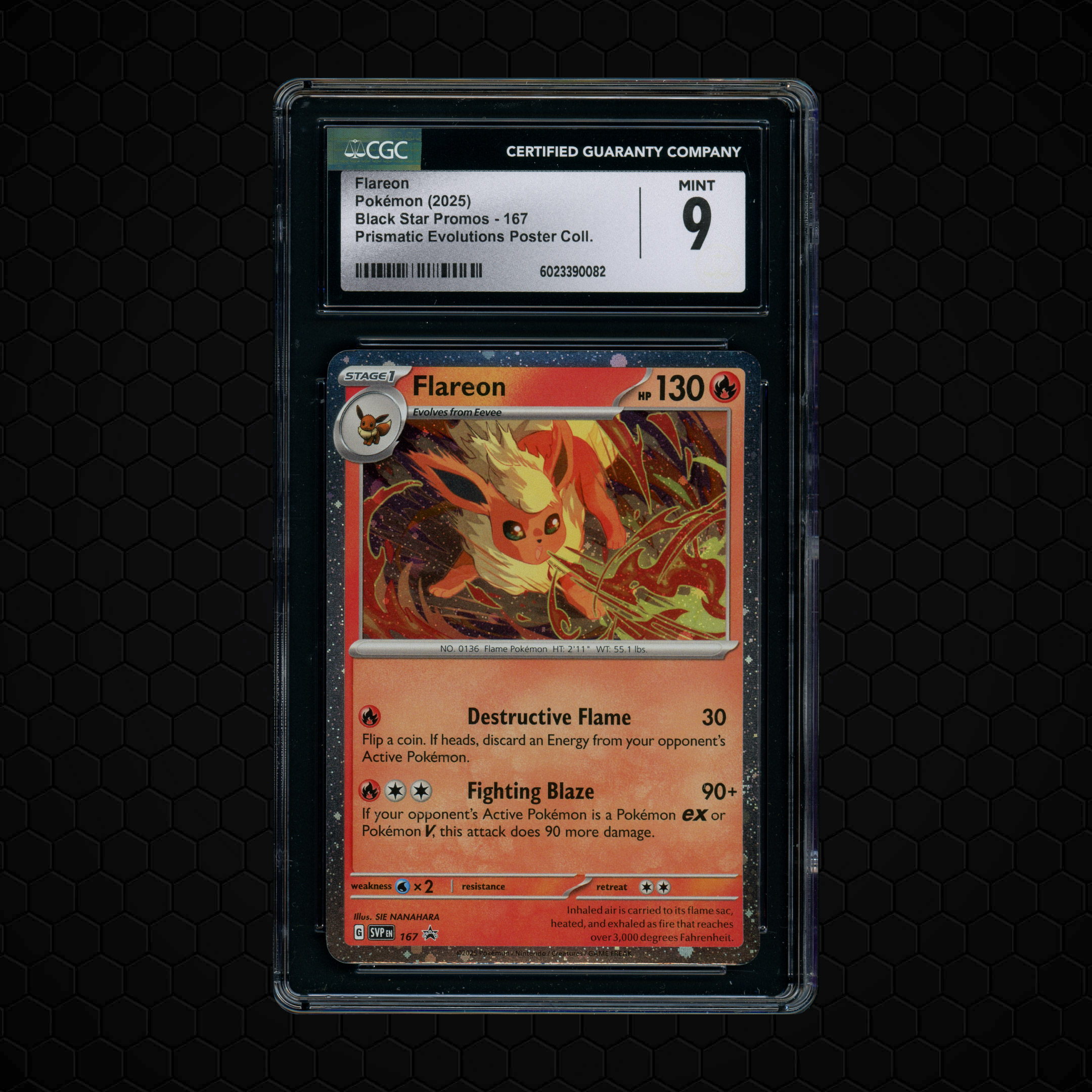 2025 Black Star Promos Flareon #167 CGC 9