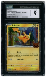 2024 Trick or Trade Booster Pikachu #18 CGC 9 on Beezie.