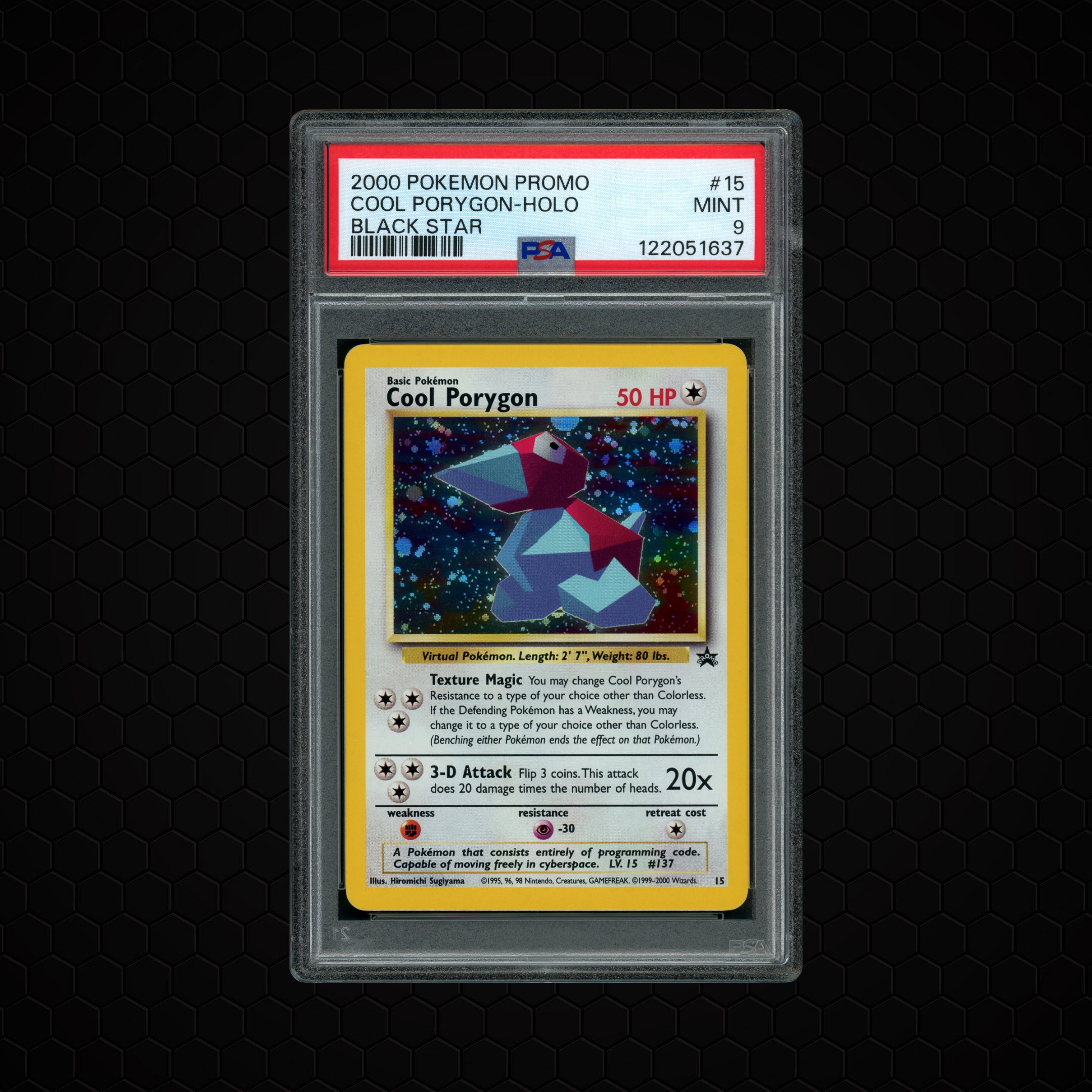 2000 Black Star Promo Cool Porygon #15 PSA 9