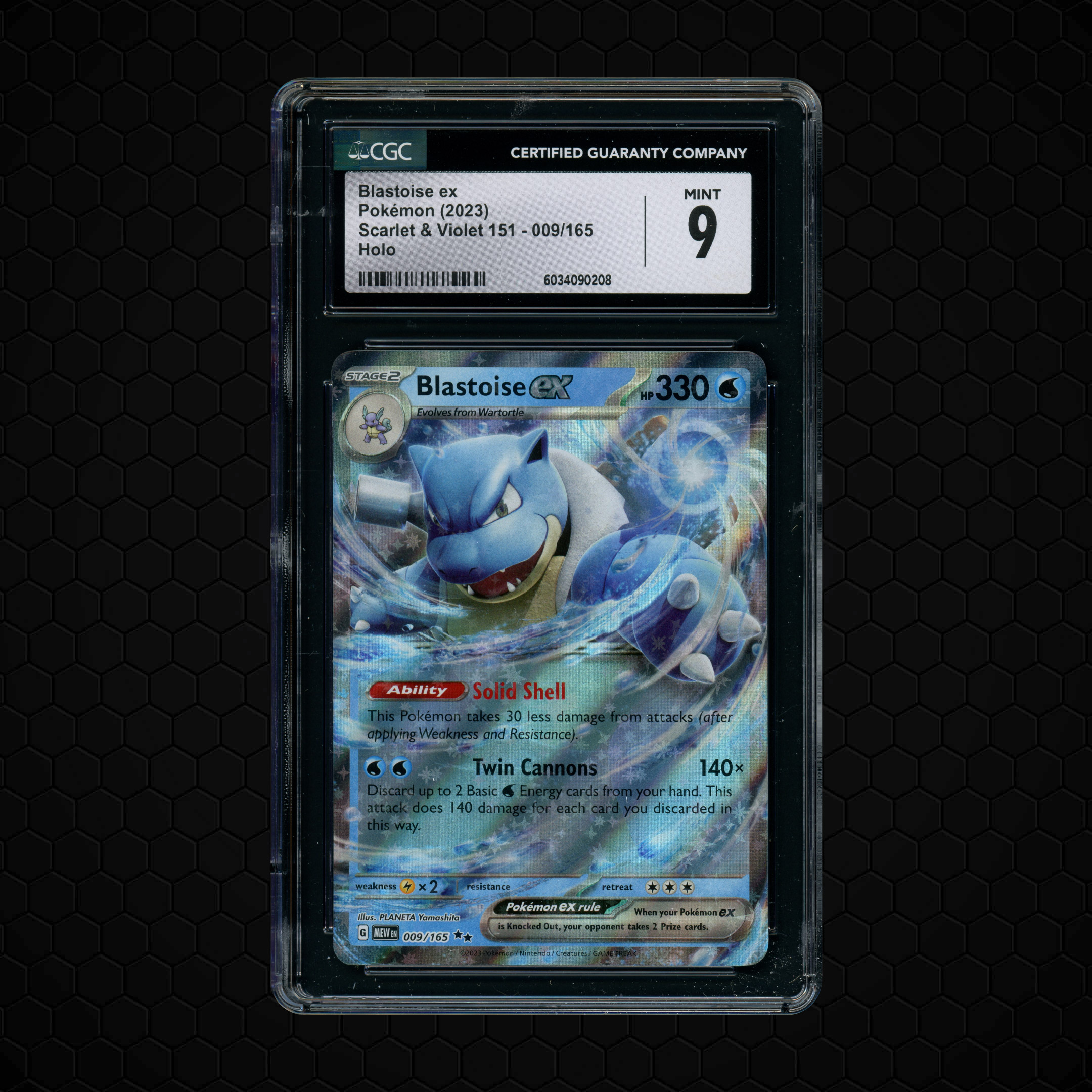 2023 Pokemon 151 Blastoise EX #9 CGC 9